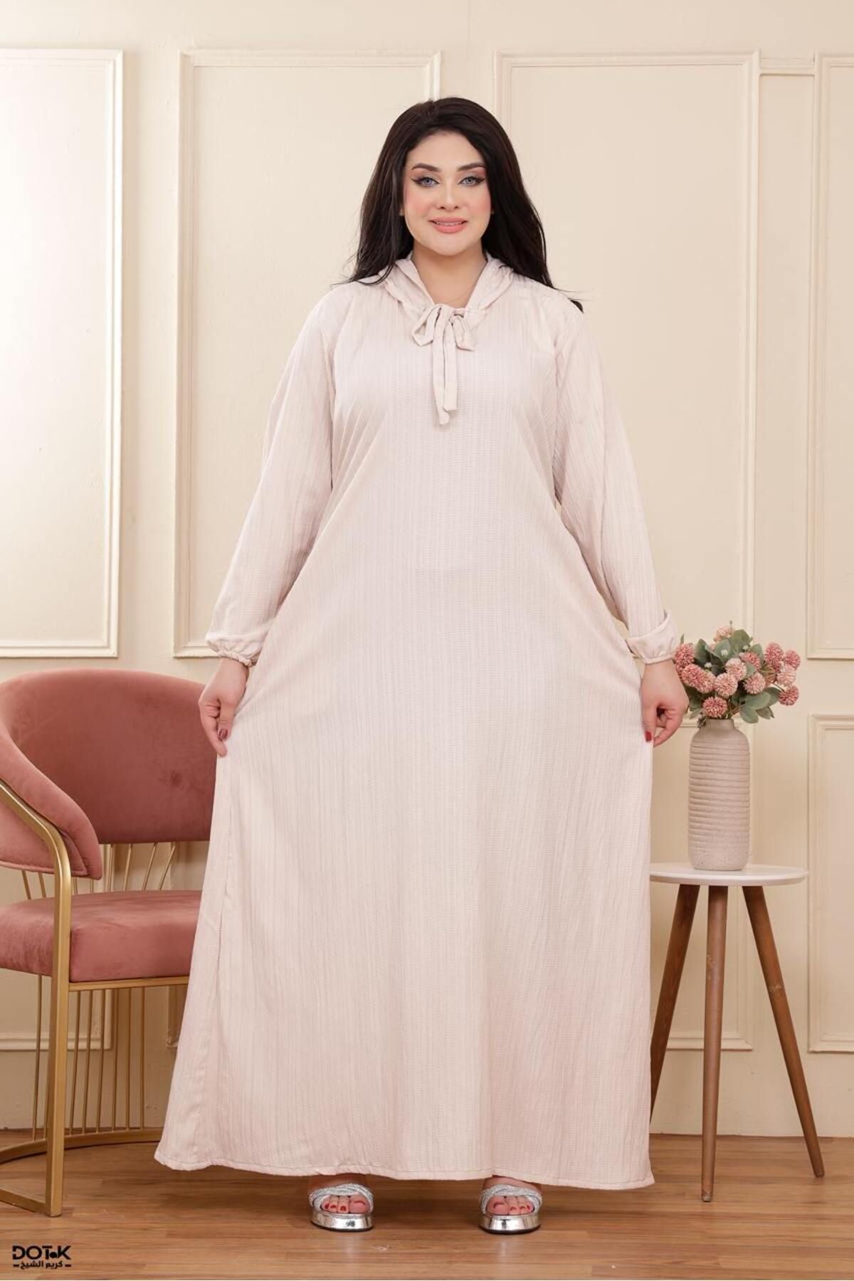Generies-Fresca linen abaya made of light and comfortable linen material with an elegant and modern design, ideal for everyday use. 3