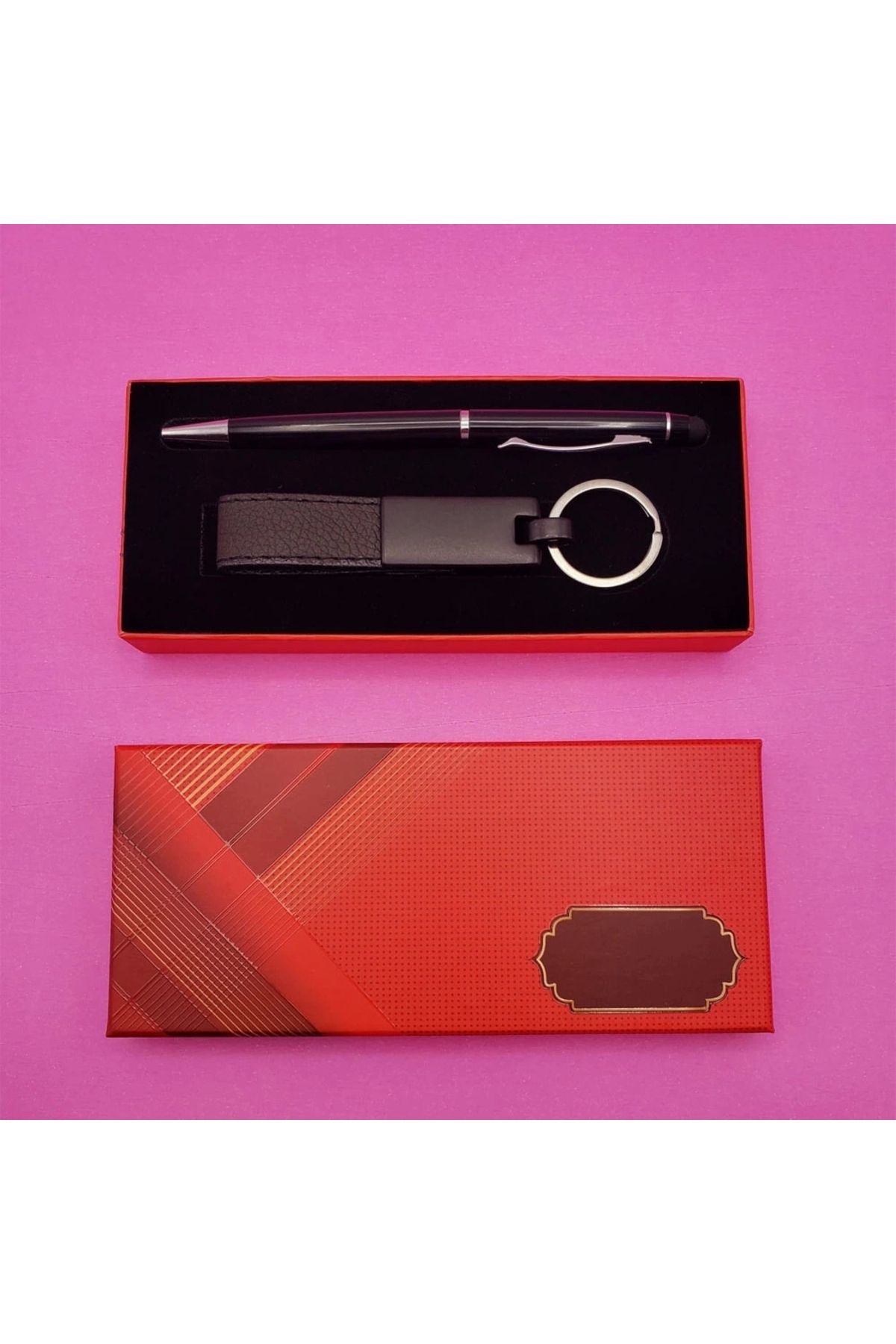 YNT İthalat Siyah Touchpen Kalem Ve Anahtarlık