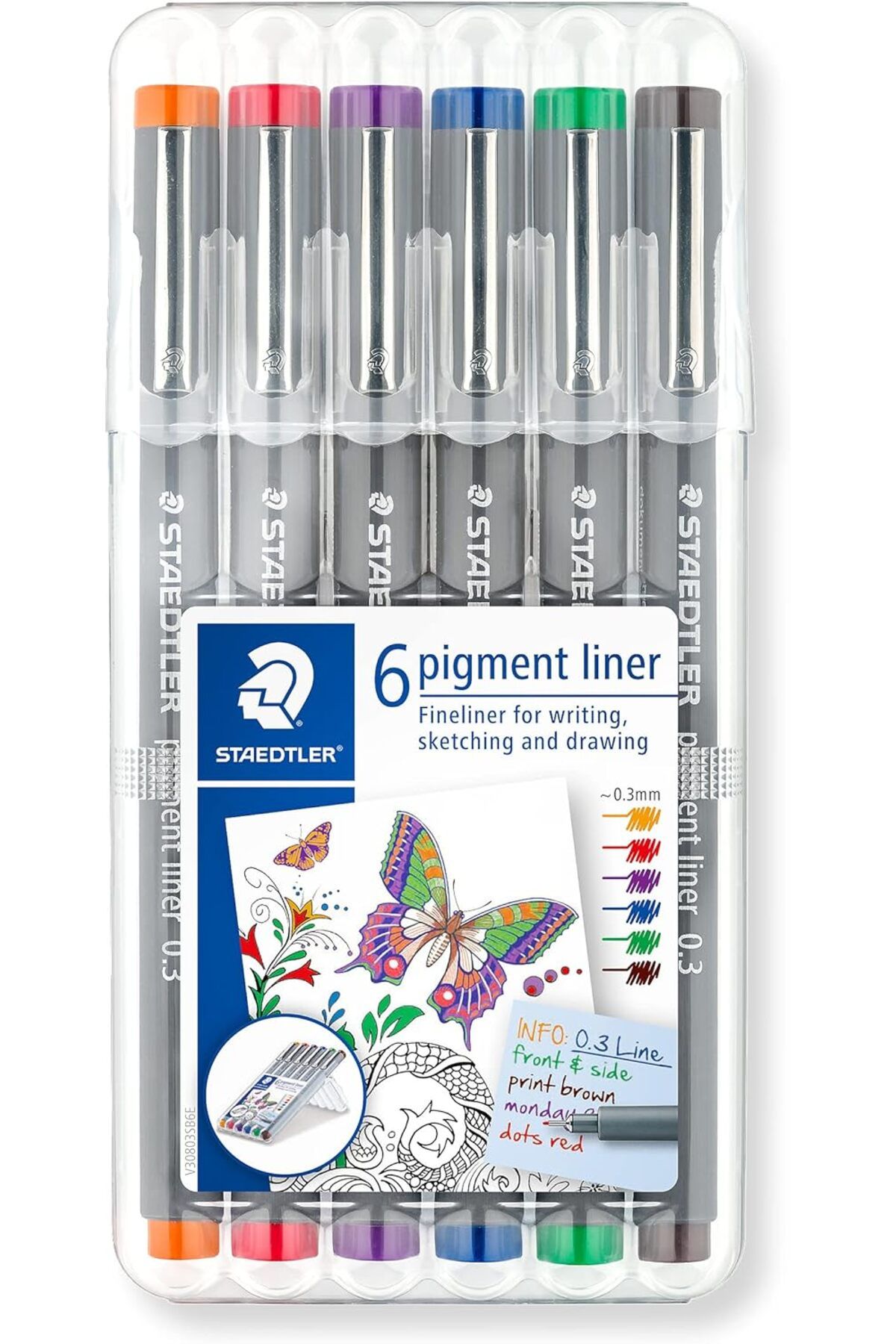 LUXE 30803Ssb6 Pigment Liner Karışık Renk 0.3 mm 6'lı Set LXSHP 1055529