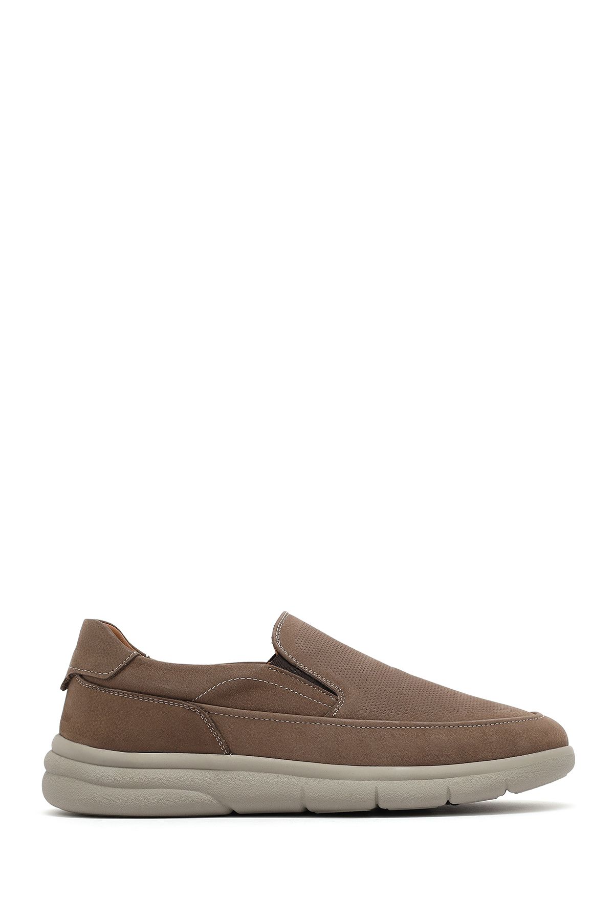 Derimod Erkek Bej Nubuk Deri Comfort Loafer 25SFD7651V3