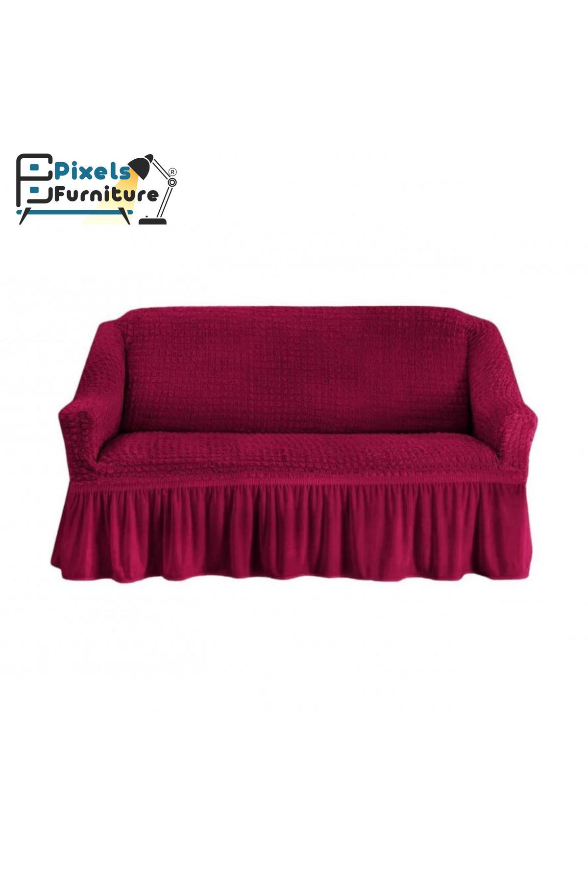 PixelsFurniture-Pixel Furniture 2-Person Sofa Cover, Stretchy, Anti-Wrinkle, Anti-Slip, Durable Washable Cover 1