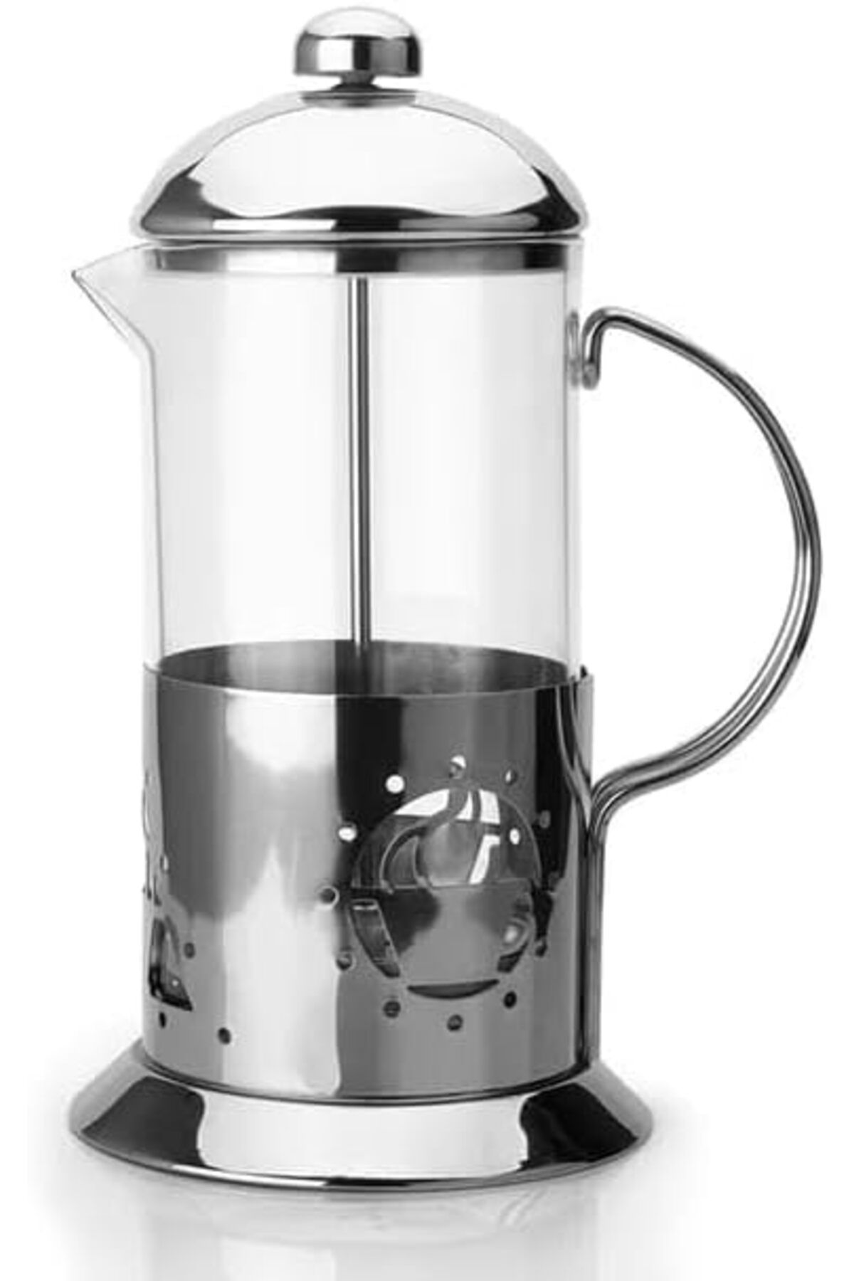 STOREMAX Rom Home Metal Saplı Borosilikat French Press, Termisil Süzgeçli Demlik, Bitki Çayı, Kahve ve A