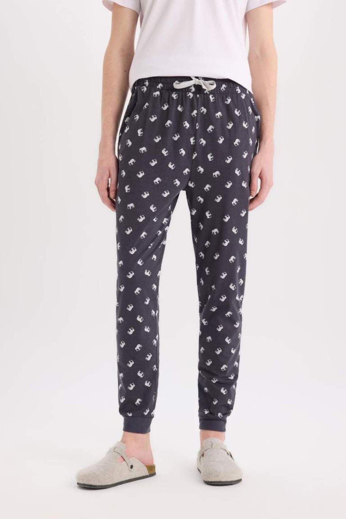 DeFacto Yeni Sezon Regular Fit Desenli Cepli Pijama Altı