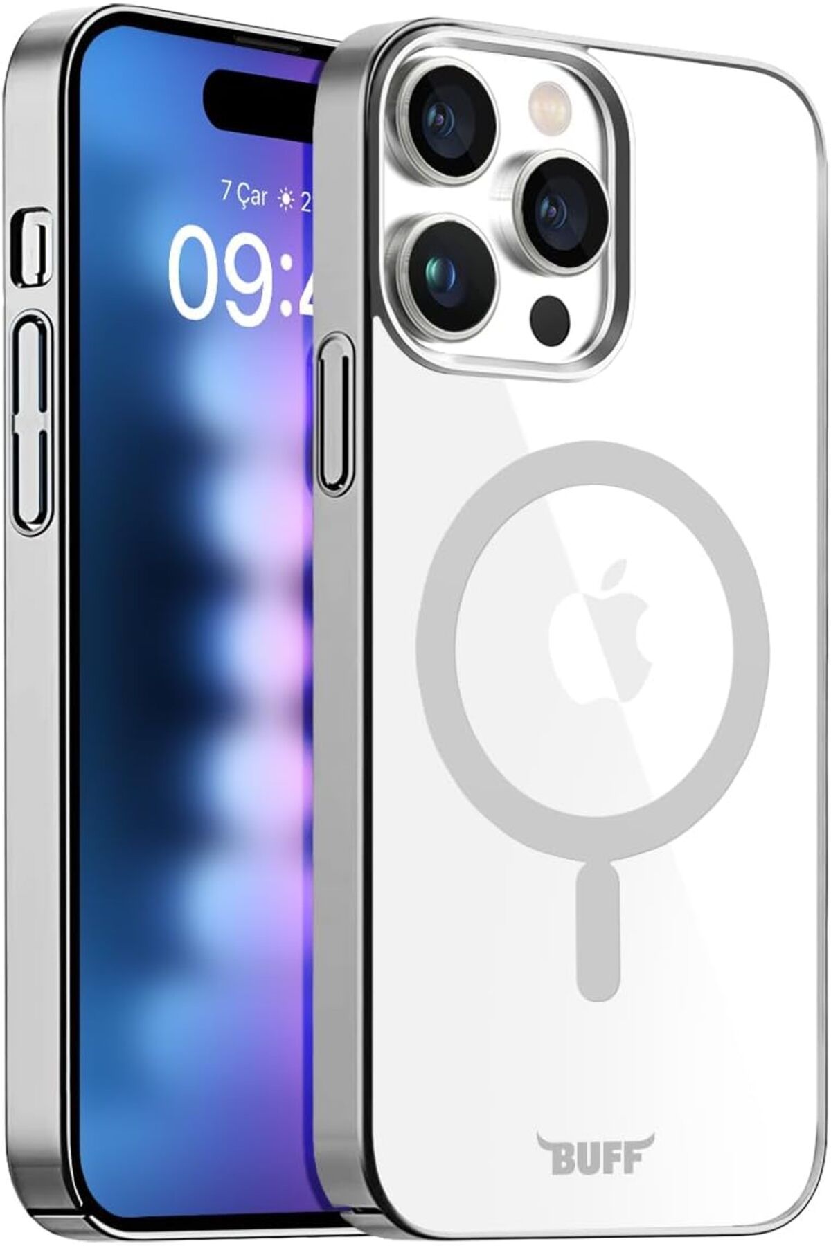 STOREMAX Rom LABS Buff iPhone 15 Pro Max ile Uyumlu MagSafe Uyumlu Slim Fit Kılıf Kablosuz Şarj Destekleye