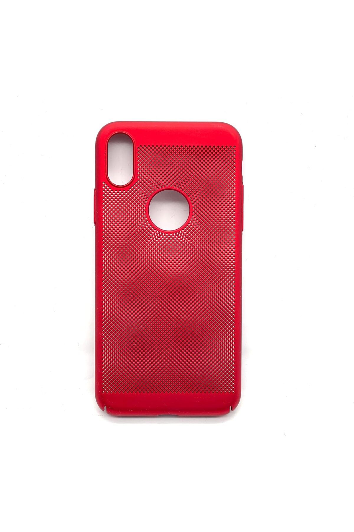 LUXE X/XS Uyumlu Delikli Sert Rubber Silikon Kılıf (Kırmızı) LXSHP 1055529
