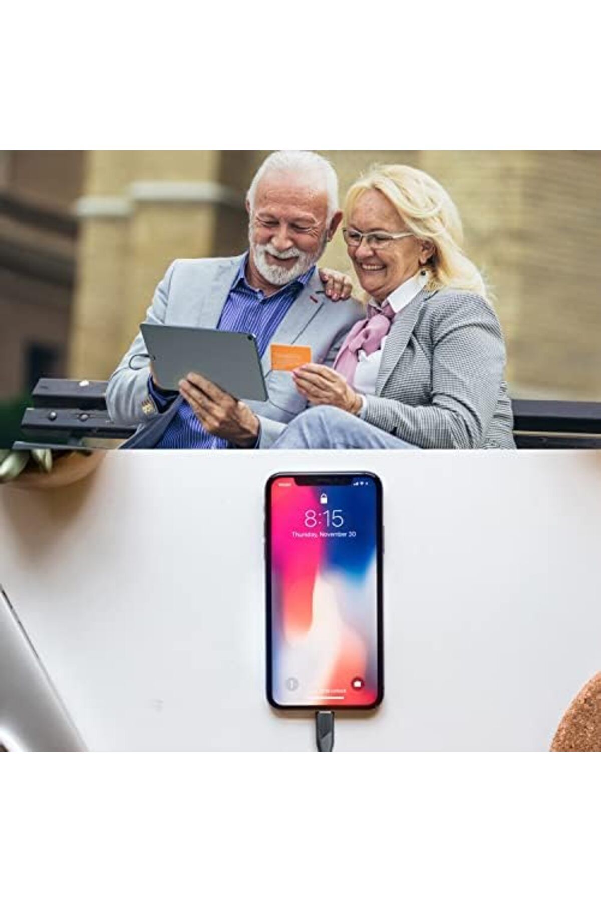 LUXE – USB-C kablosu, USB 2.0 – 2 m (USB-C - USB-C, veri kablosu/şarj kablosu, güç dağıtımı i