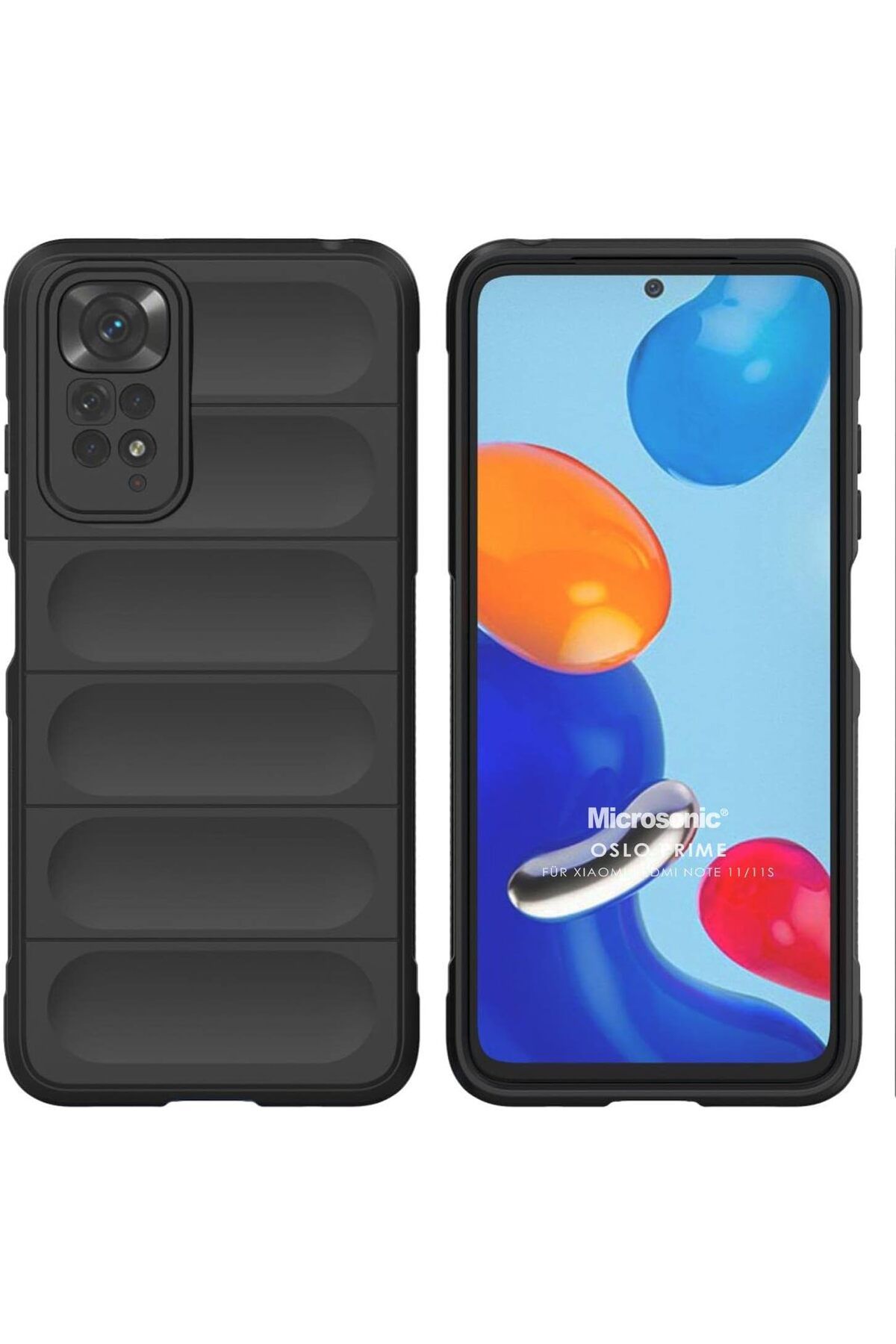 LUXE Xiaomi Redmi Note 11S için Kılıf Oslo Prime Siyah [Redmi Note 11S ile Uyumlu Kılıf - Siyah] LX