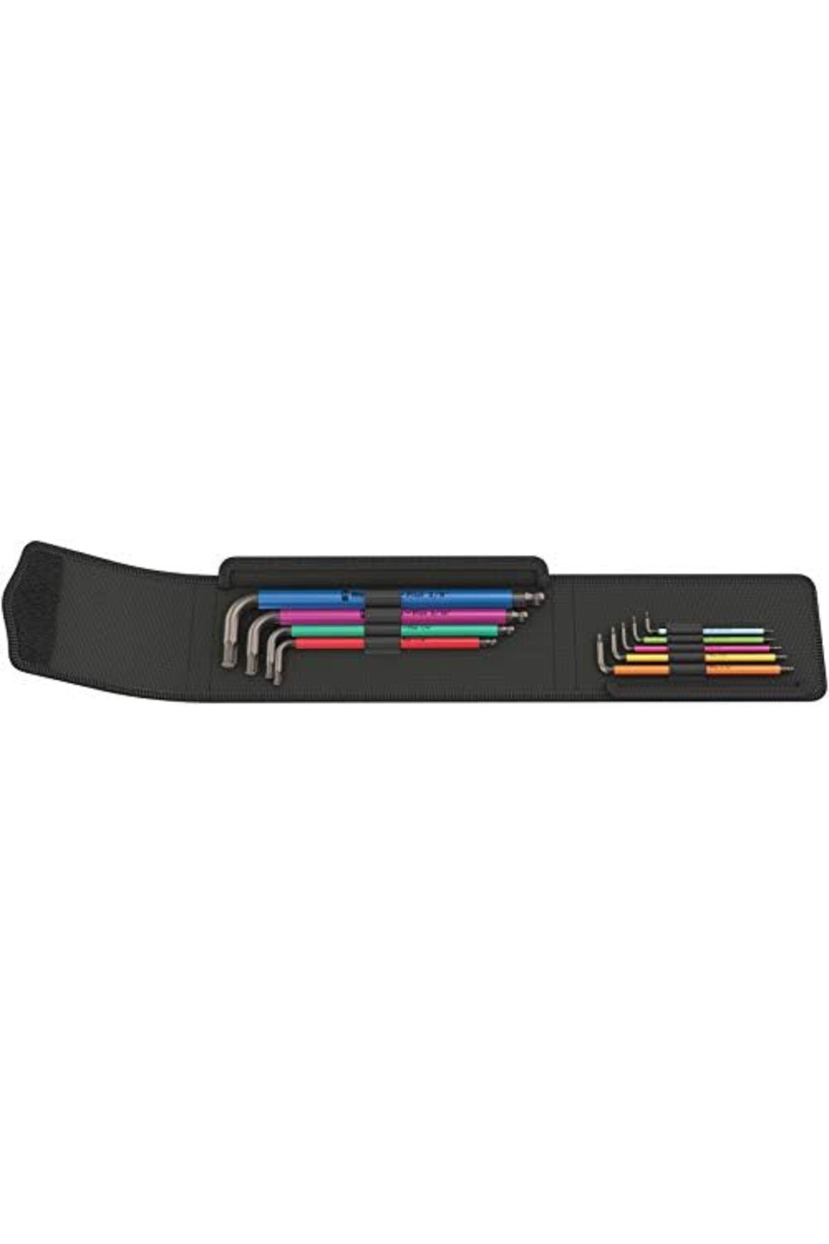 STOREMAX Rom 950 SPKL/9 SZ Çok Renkli L Anahtar Seti, inç Tipi, BlackLaser, 9 Parça, Wera 05022639001 Roms