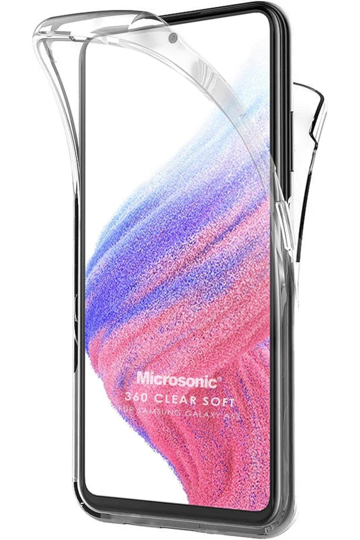 STOREMAX Rom Galaxy A53 5G için Kılıf 6 Tarafı Tam Full Koruma 360 Clear Soft Şeffaf [Galaxy A53 5G ile