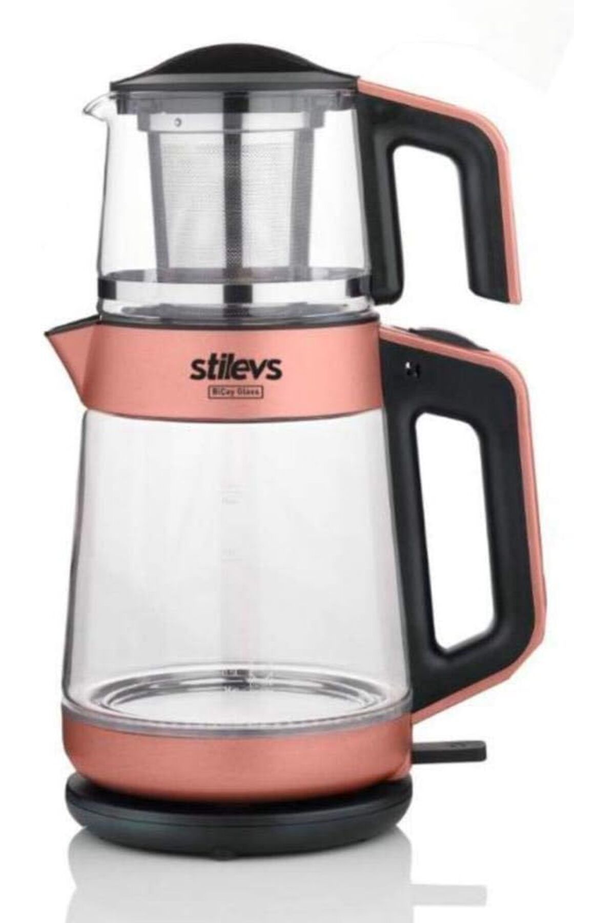 STOREMAX Biçay Glass Cam Çaycı - Bakır Standart 1067323