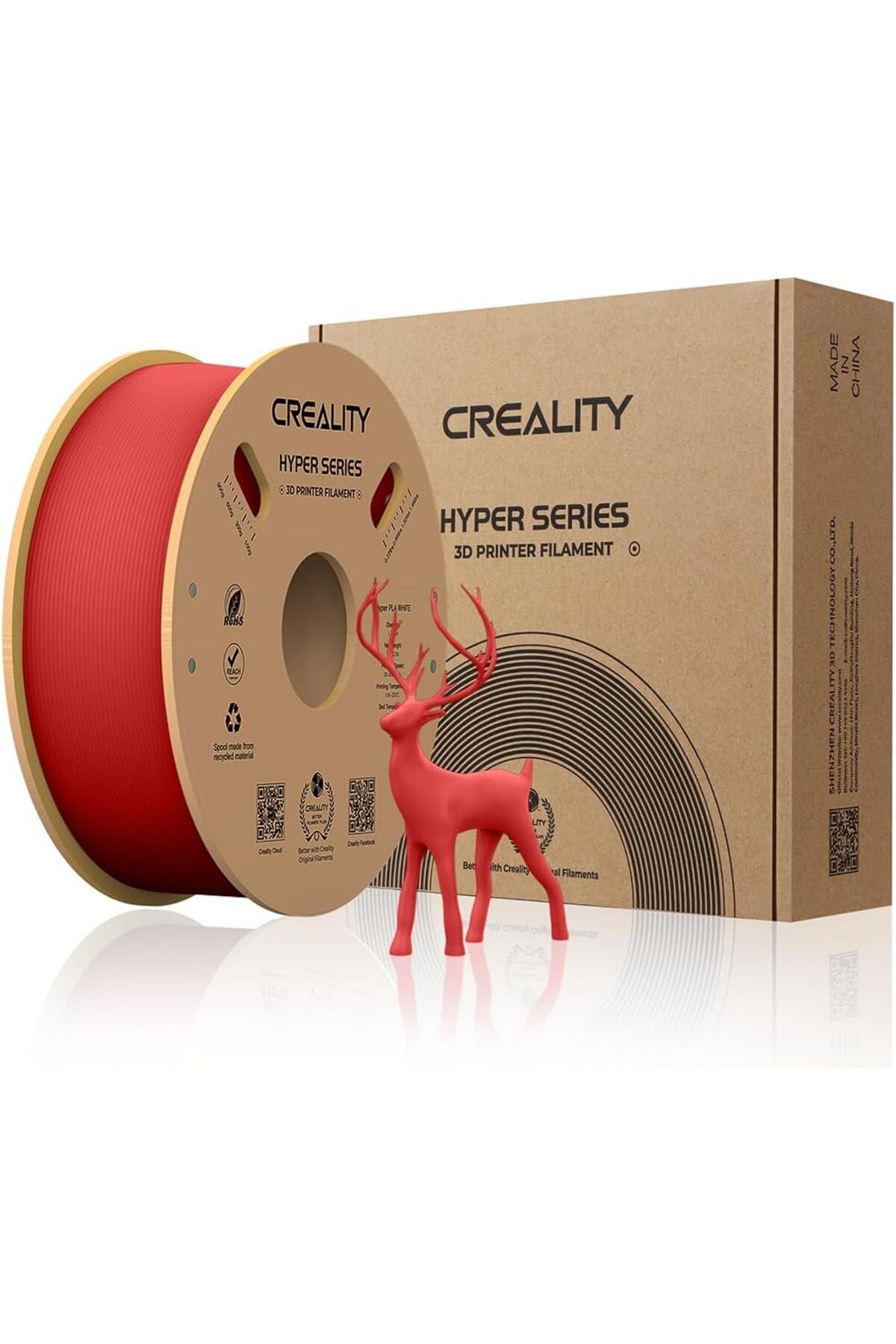 STOREMAX Sbl Resmi Hyper PLA Filament Kırmızı 1 KG, Yüksek Hızlı Baskı için 3D Yazıcı Filamenti, Da
