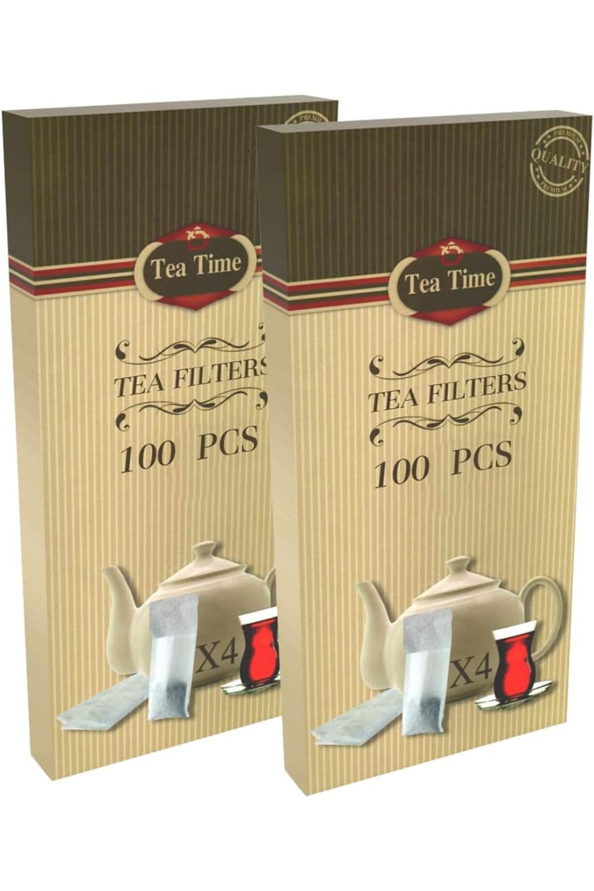 Mu Art Ahşap Mrt İlaç Tea Time Çay Kahve Filtresi Kağıt Filtre L Büyük Boy (100'lü Çay Filtresi poşeti)