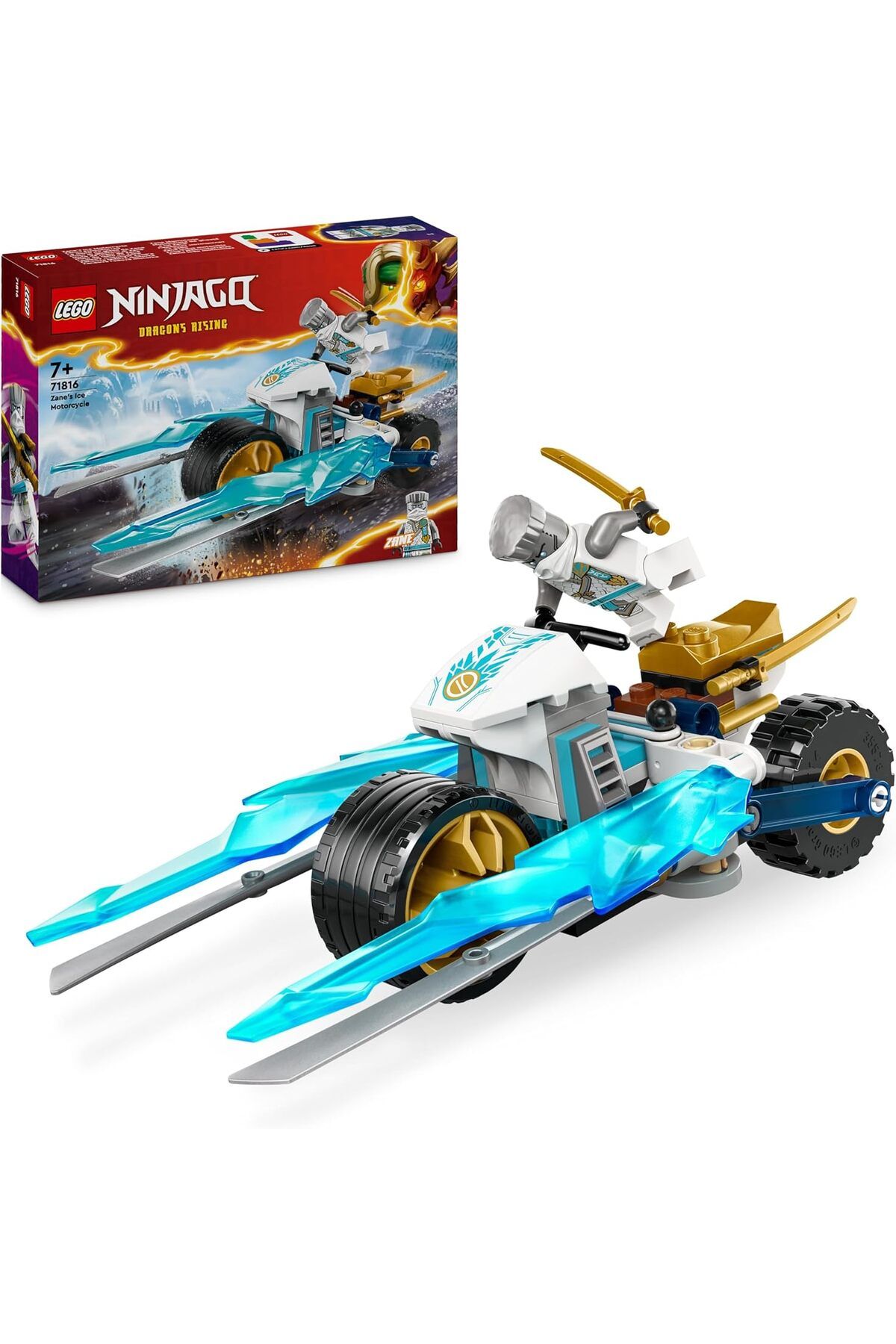 LUXE Zane’in Buz Motosikleti 71816 – 7 Yaş ve Üzeri İçin Zane Minifigürü İçeren Yaratıcı O