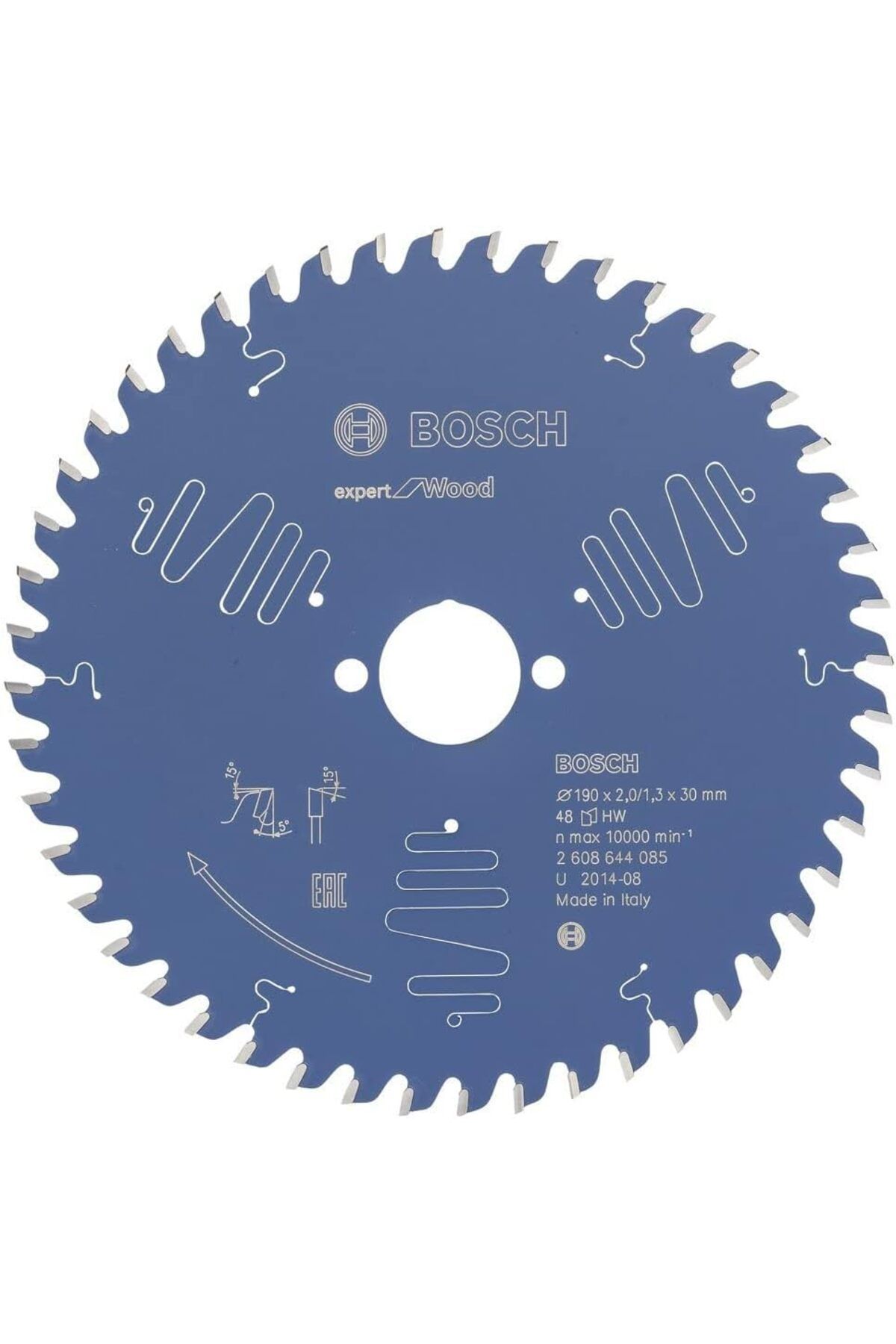 LUXE dairesel testere bıçağı Expert için ahşap, 190 x 30 x 2 mm, diş sayısı 48, 1 adet, 2608644