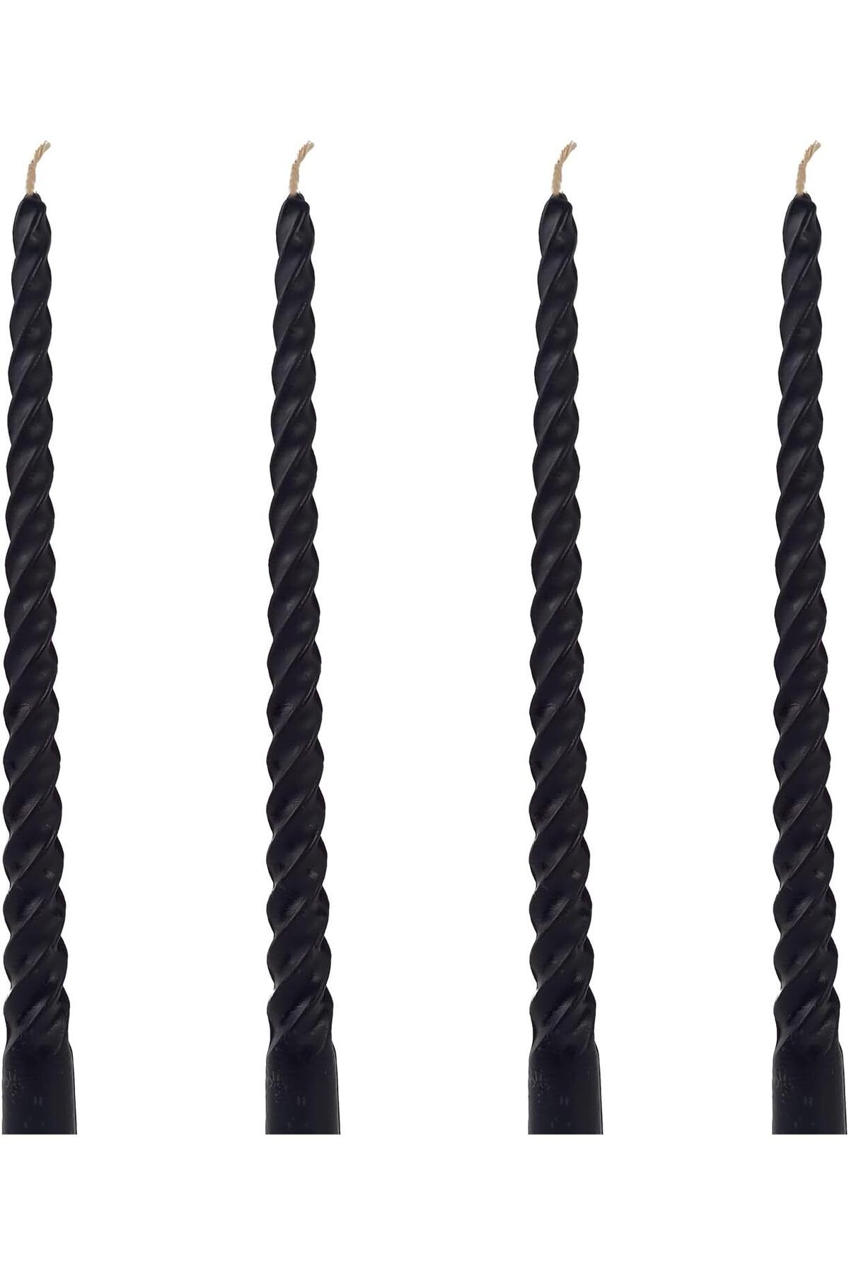 Mu Art Ahşap Mrt (4 Adet 27.5Cm) Balmumu Mum Konik Burgulu Balmumu Şamdan Mumu Doğal Petek Balmumu Mum Dekorati