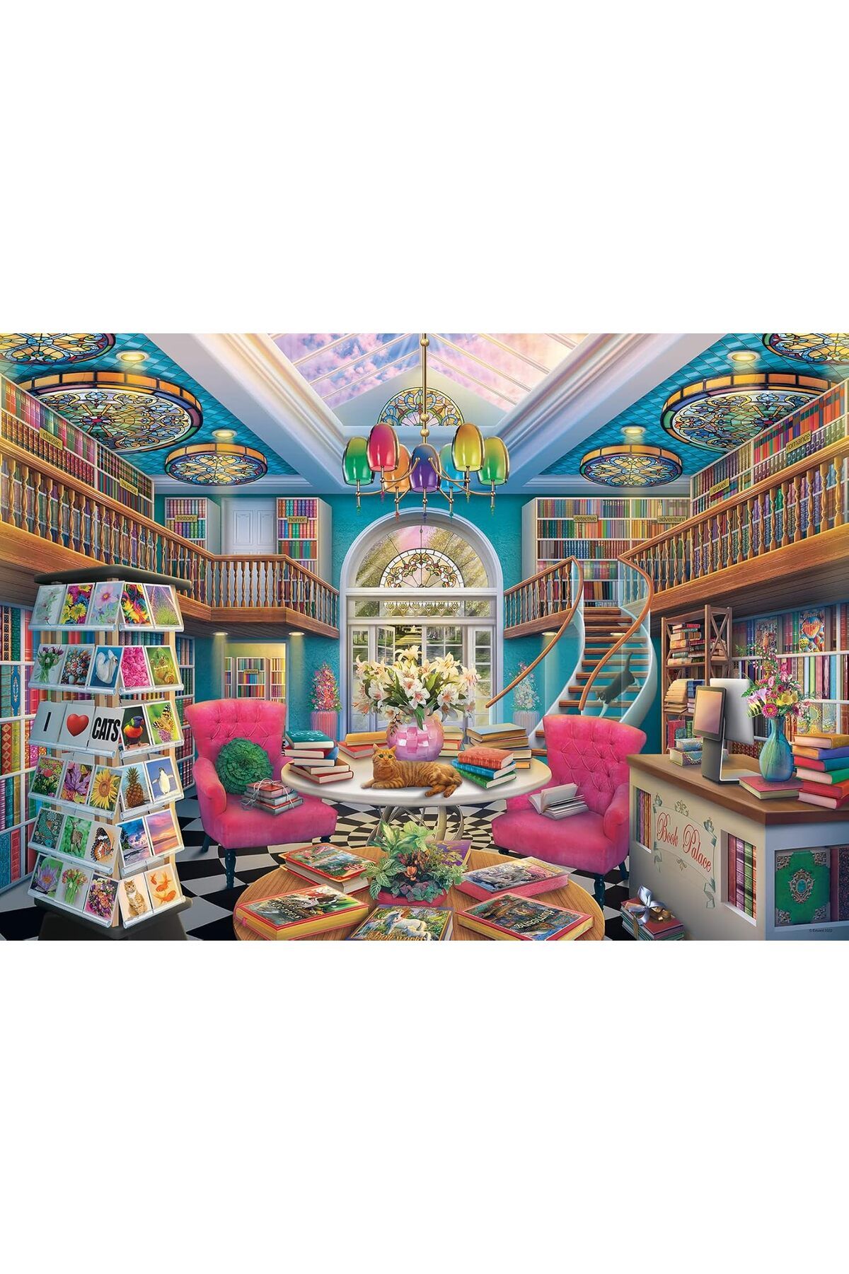STOREMAX 135681 16959 The Book Palace Yapboz 1000 Parça Yetişkinler ve 12 Yaşından Büyük Çocuklar iç