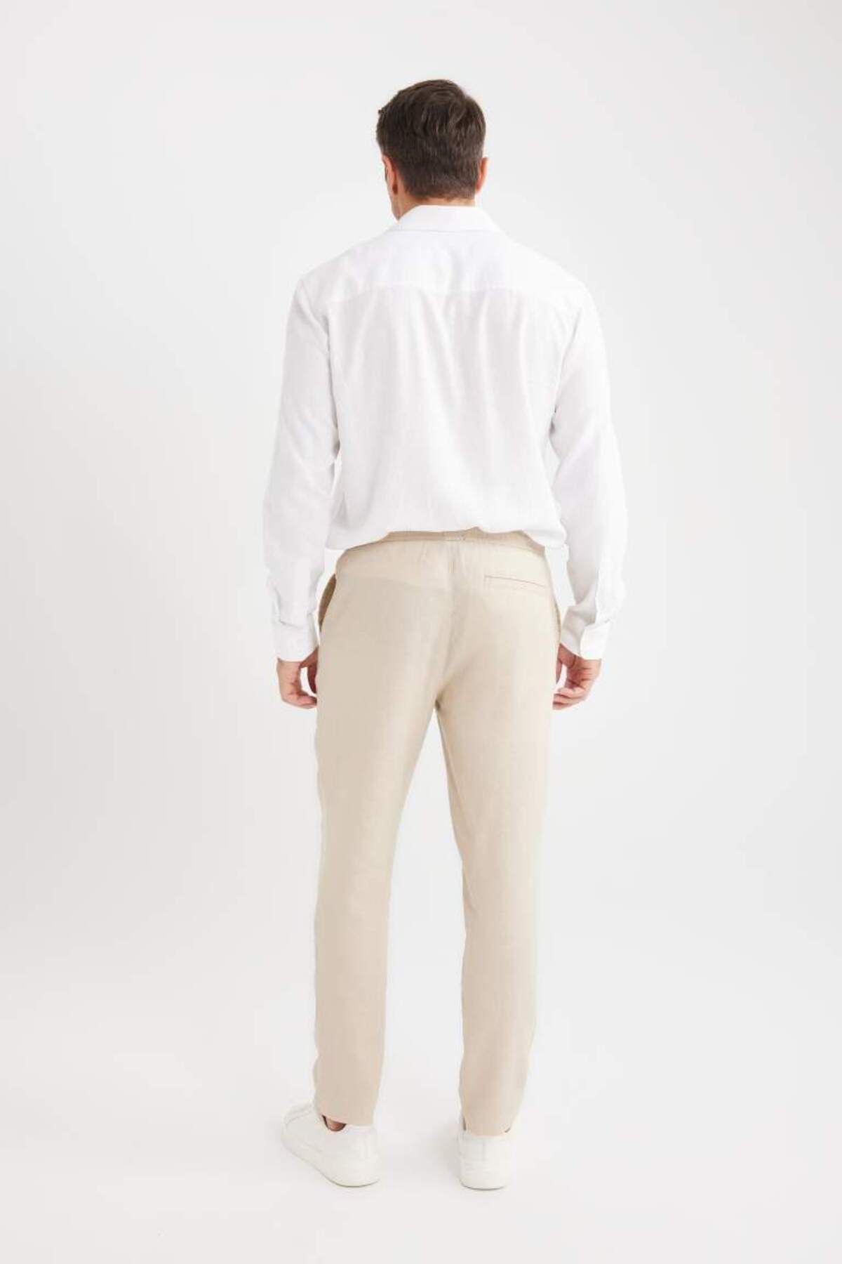 DeFacto-New Season Summer Jogger Linen Straight Leg Trousers 6