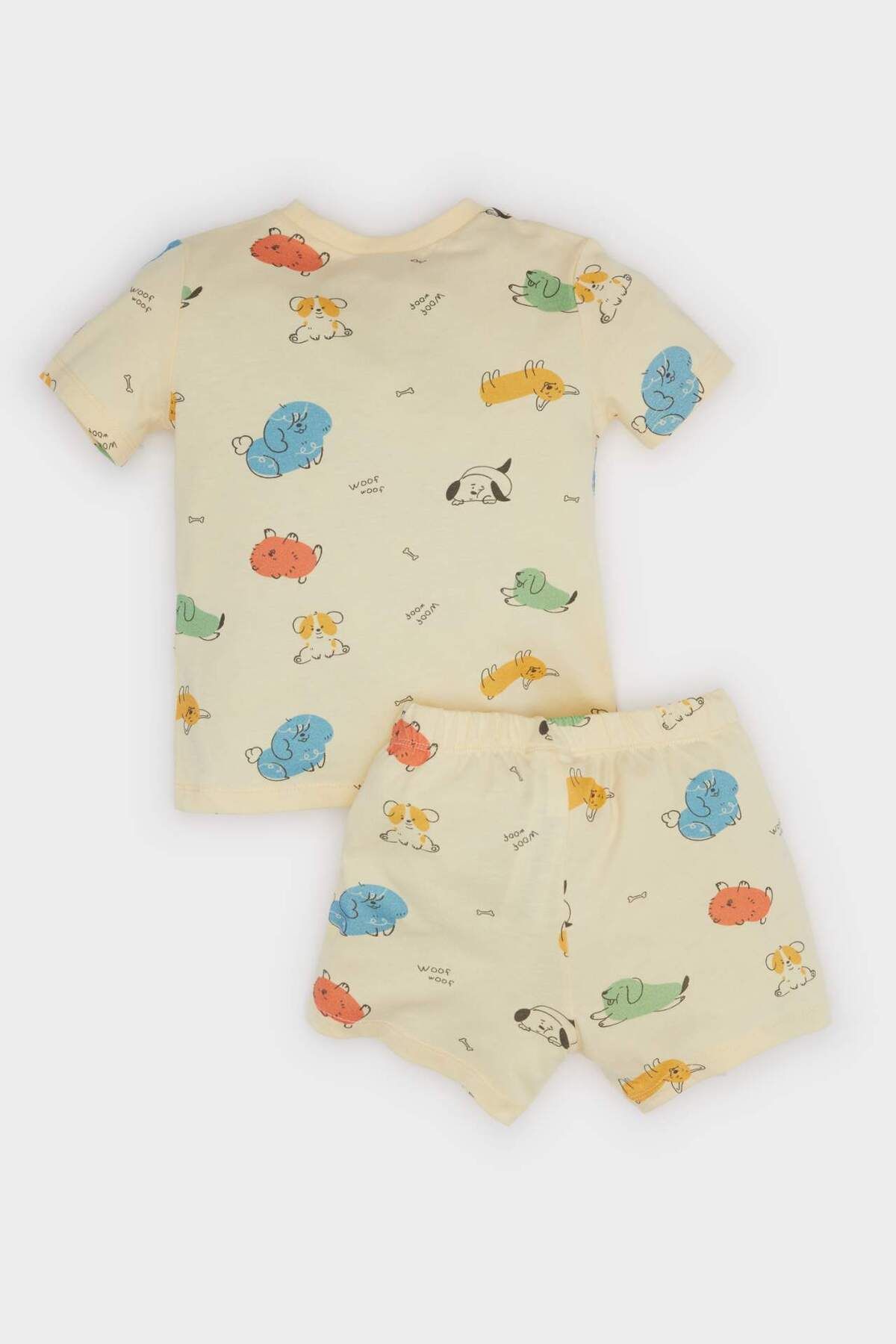 DeFacto-Baby Boy Pajama Set Patterned Short Sleeve Combed Cotton Top Elastic Waist Shorts E9607A525Sm 4