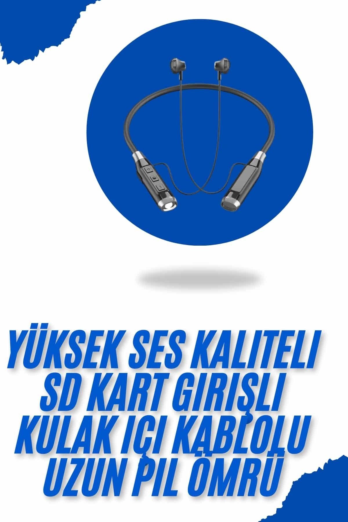 FTA TİCARET Bluetooth Kulaklık 120 Saat Kullanım Süresi Boyun Askılı Bluetooth Kablosuz Kulaklık