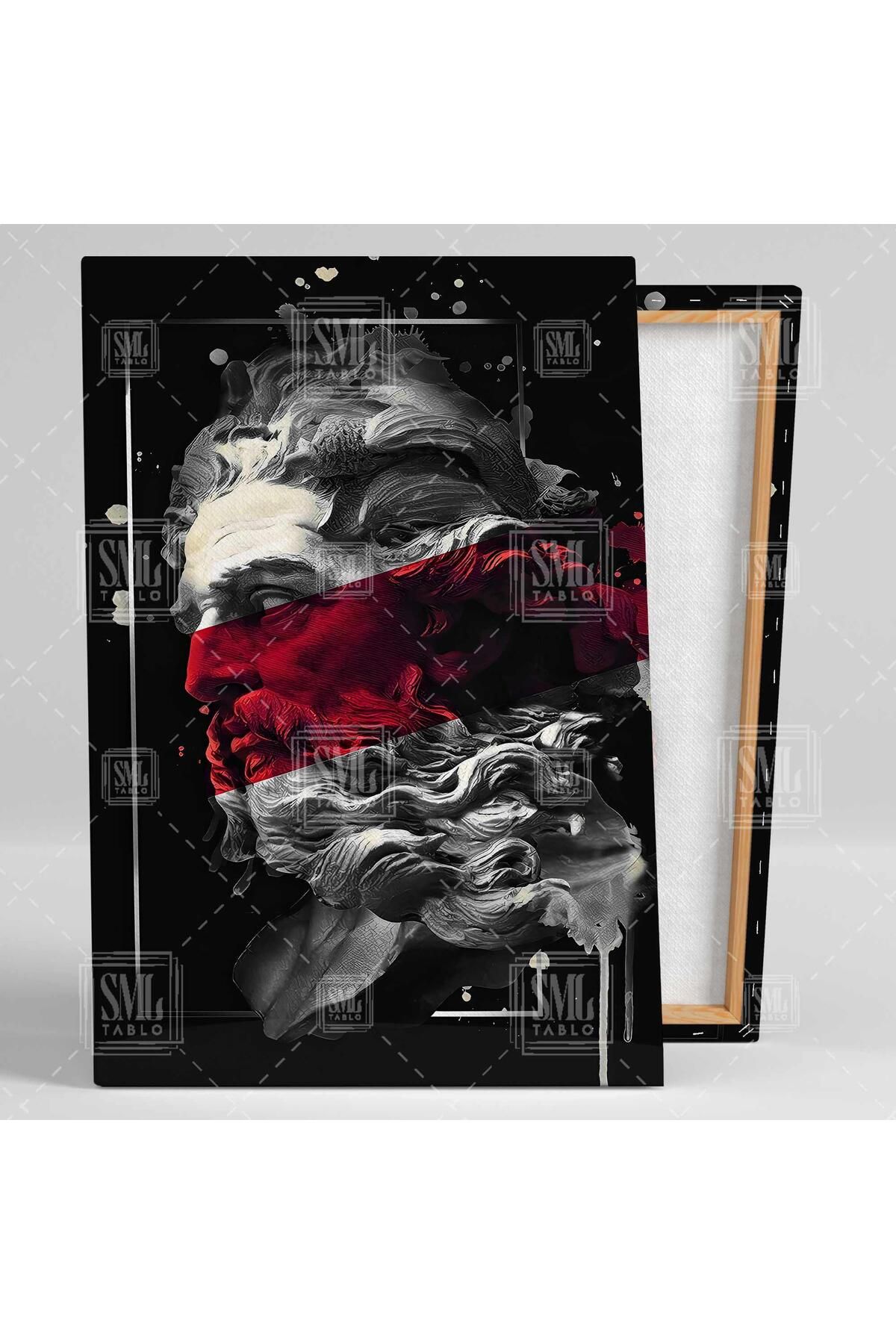 SML TABLO-Mitologia greacă Poseidon Zeul Mării Modern Vertical Canvas Print 2