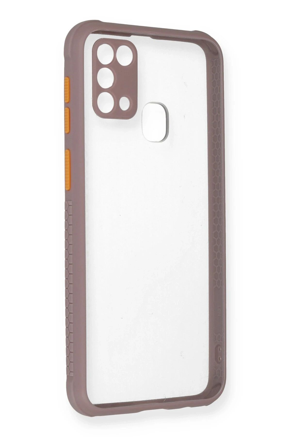 NewFace Samsung Galaxy M31 Kılıf Miami Şeffaf Silikon - Açık Mor BSTMY