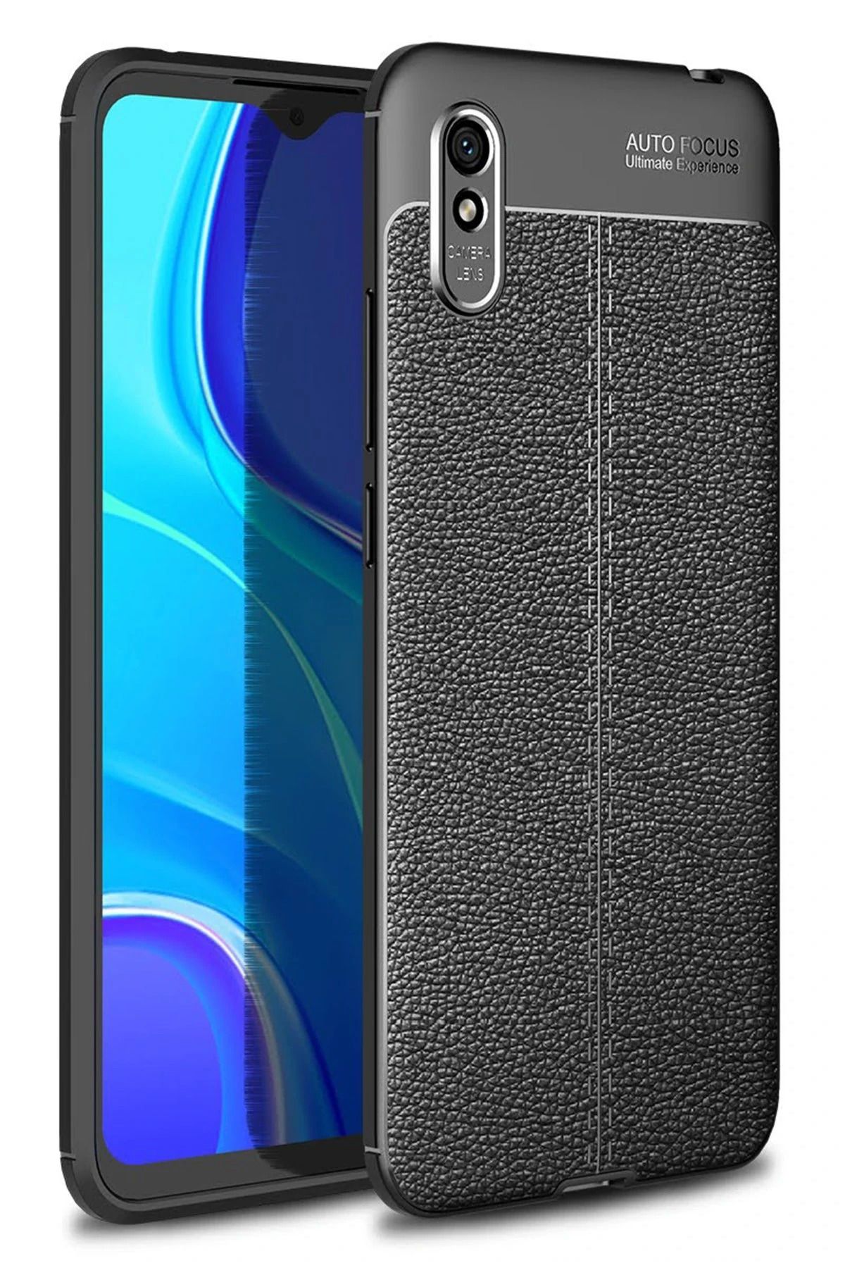 NewFace Xiaomi Redmi 9A Kılıf Auto Focus Kapak - Siyah JOJUA