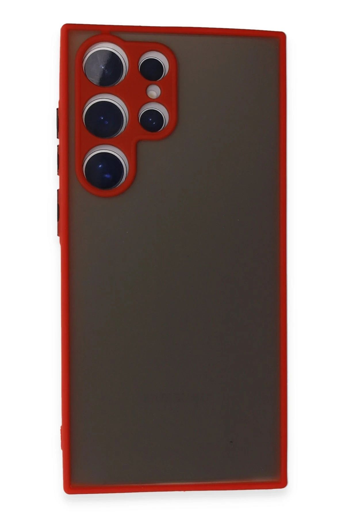 NewFace Samsung Galaxy S24 Ultra Kılıf Montreal Silikon Kapak - Kırmızı INSLM