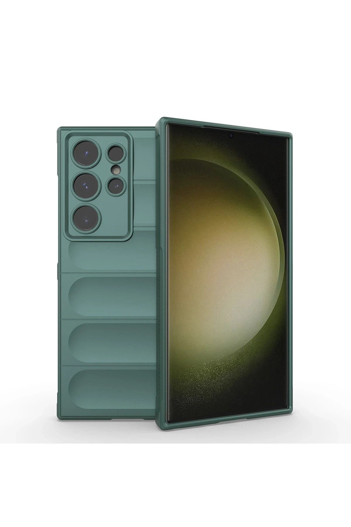 NewFace Galaxy S24 Ultra Uyumlu Kılıf Optimum Silikon - Koyu Yeşil BSTMY