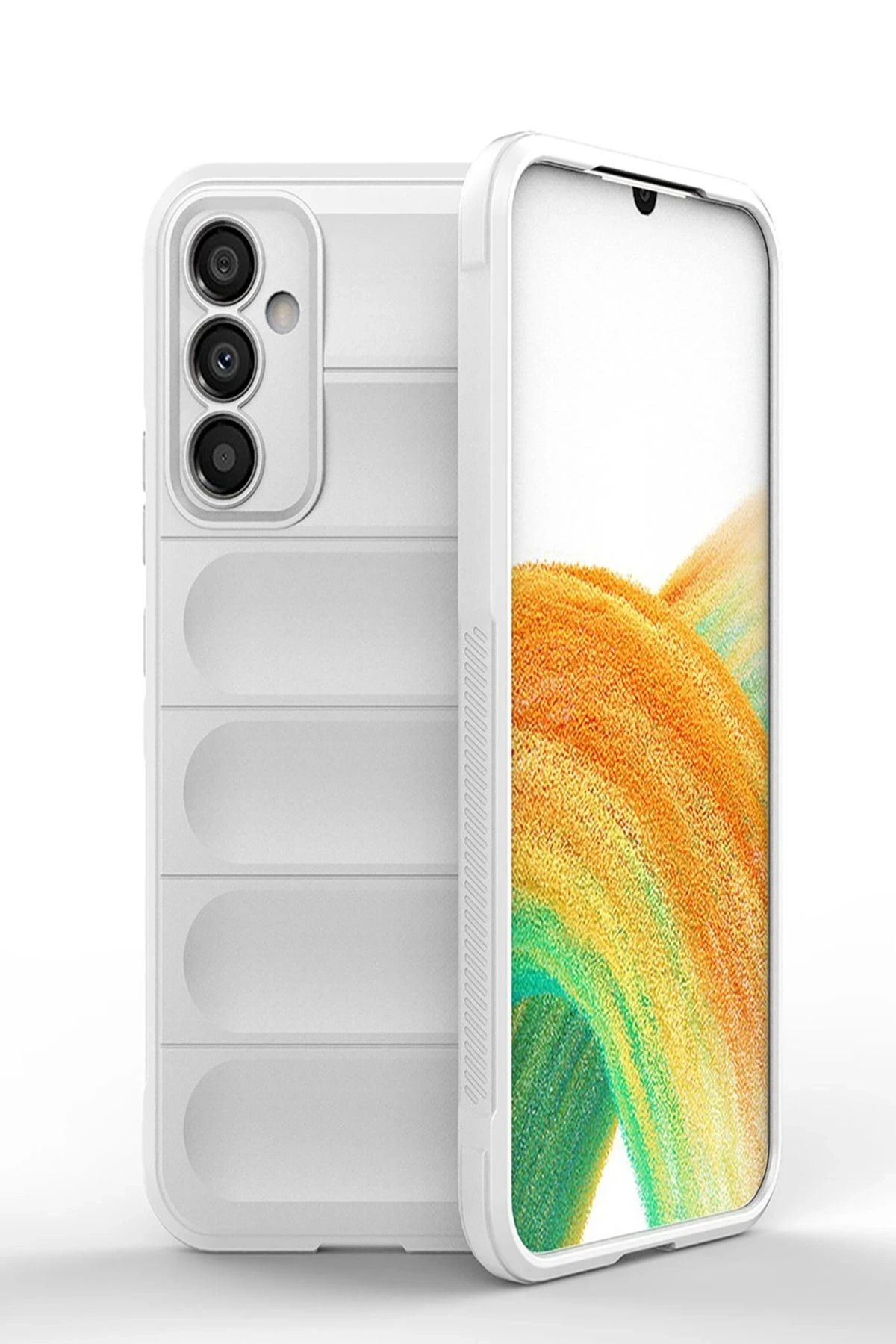 NewFace Galaxy A05S uyumlu Kılıf Optimum Silikon - Krem INSLM