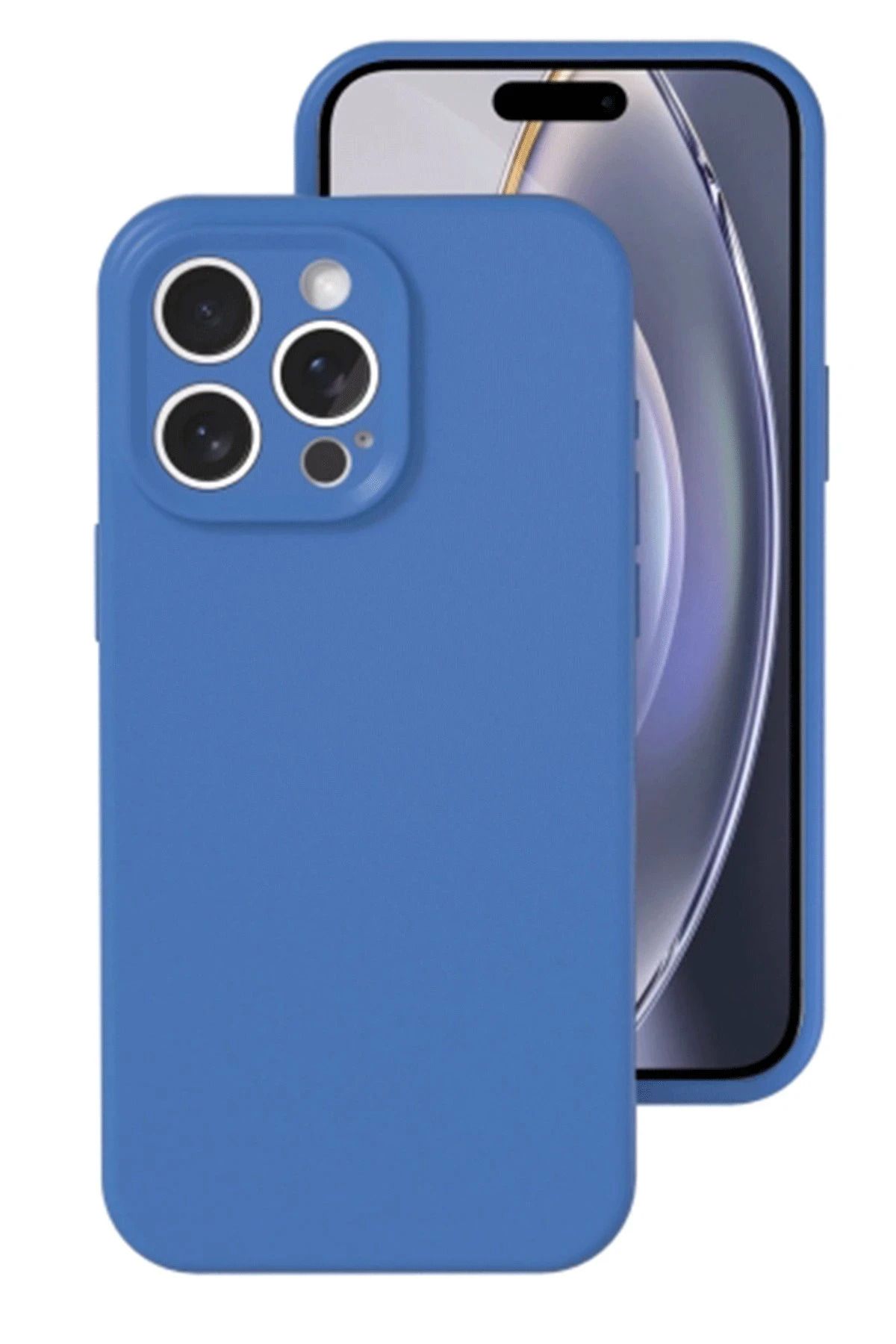 NewFace iPhone 16 Pro Kılıf Nano içi Kadife Silikon - Mavi LZWDR