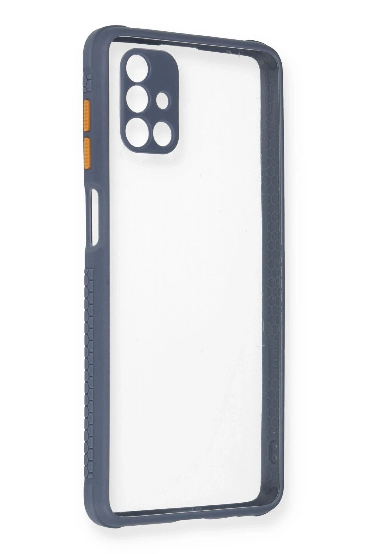 NewFace Samsung Galaxy M51 Kılıf Miami Şeffaf Silikon - Gri BSTMY