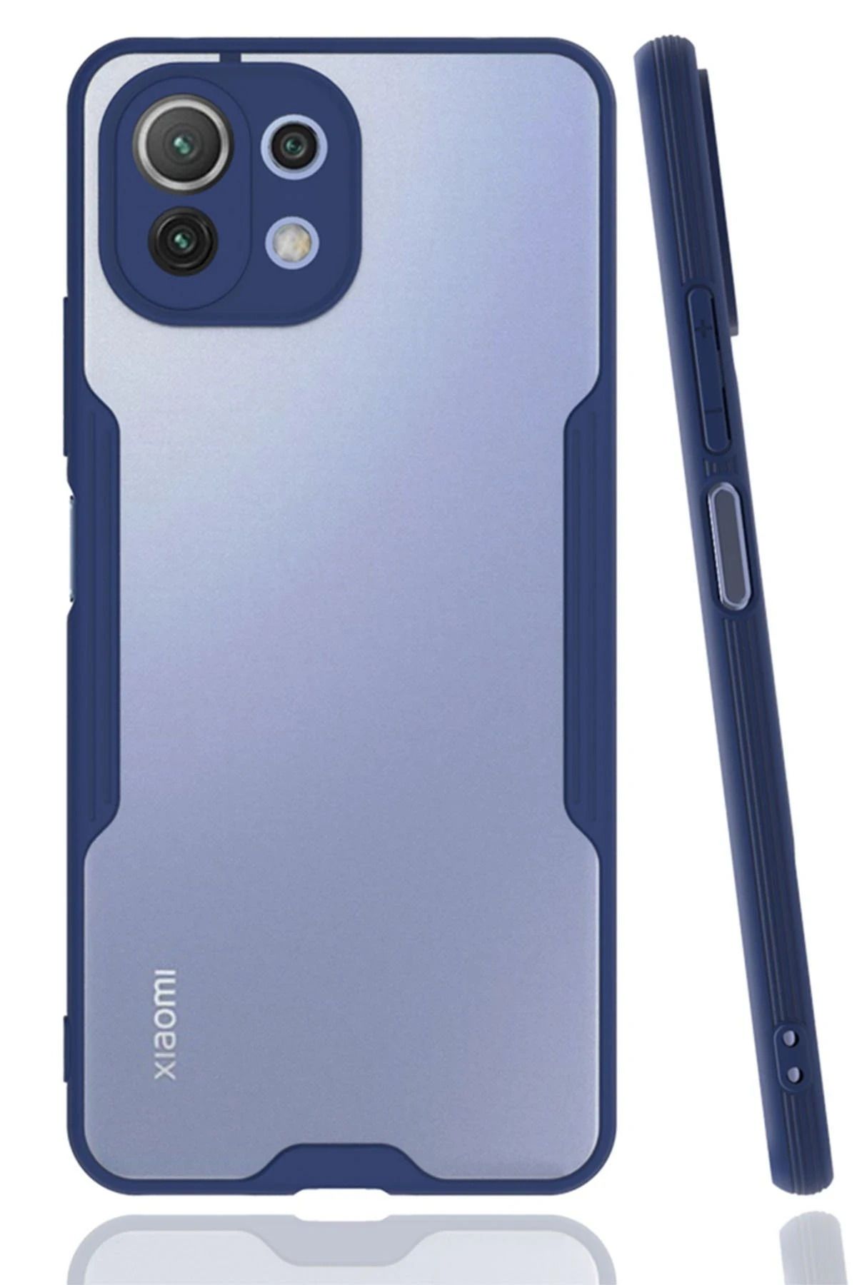 NewFace Xiaomi Mİ 11 Lite Kılıf Platin Silikon - Lacivert JOJUA