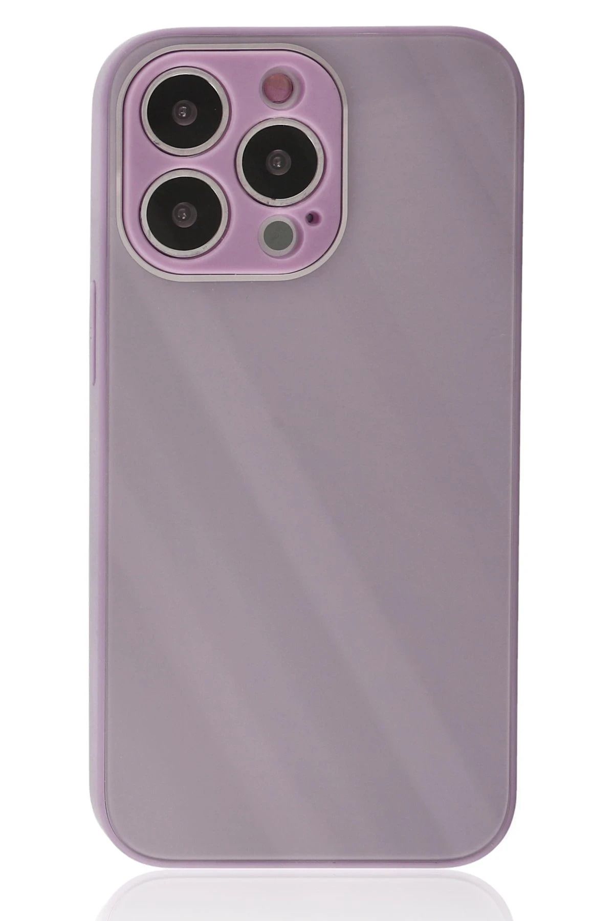 NewFace iPhone 13 Pro Kılıf Glass Kapak - Mor YNSMR