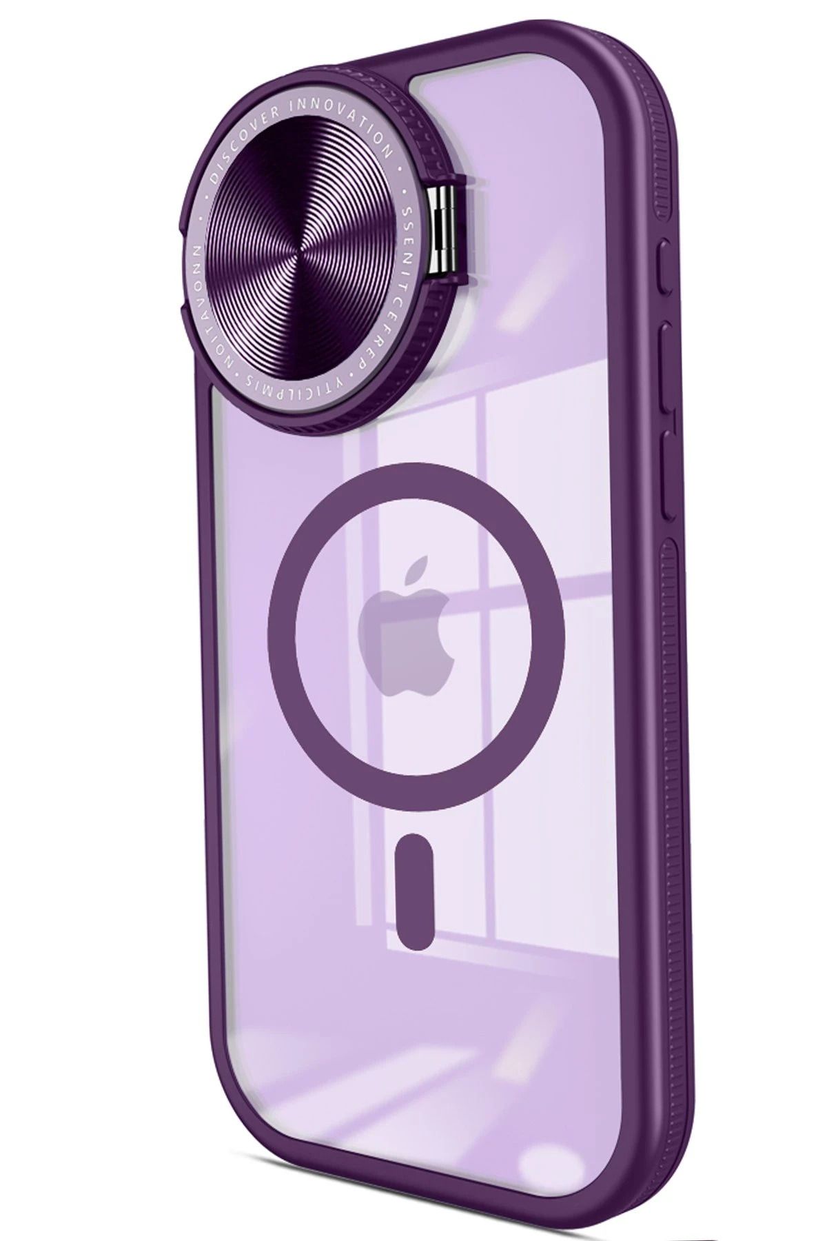 NewFace iPhone 11 Kılıf Teleskop Lens Magsafe Silikon Kapak - Derin Mor NRMSA