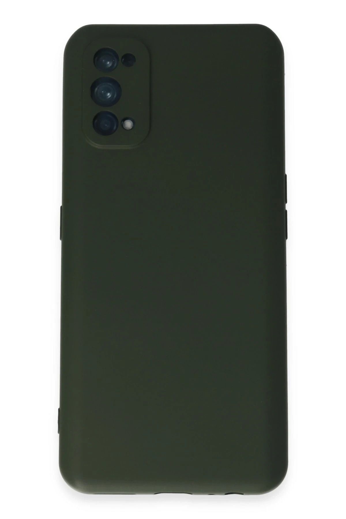 NewFace Realme 7 Pro uyumlu  Kılıf Nano içi Kadife Silikon - Koyu Yeşil BSTMY
