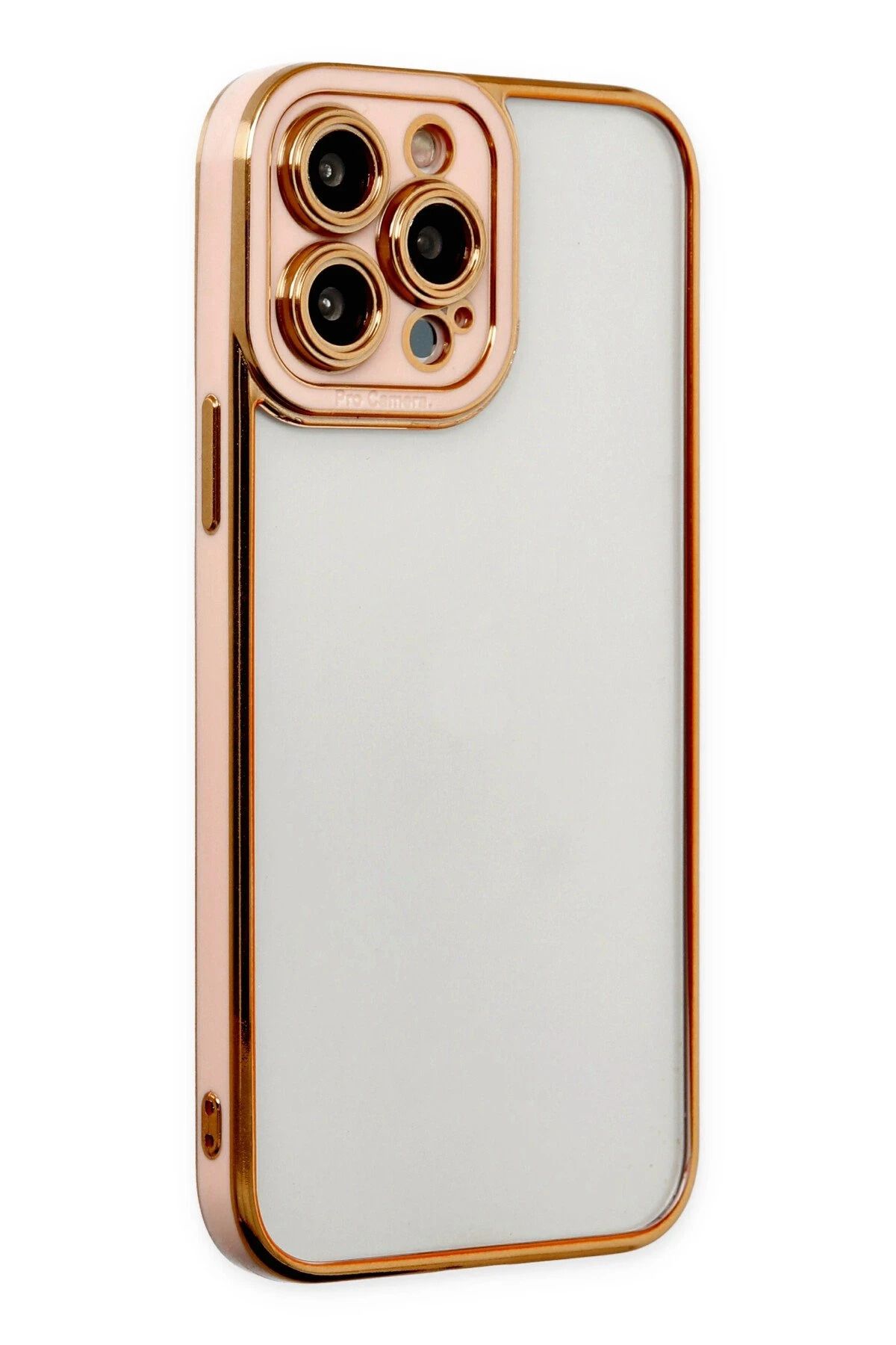 NewFace iPhone 13 Pro Kılıf Liva Lens Silikon - Rose JOJUA