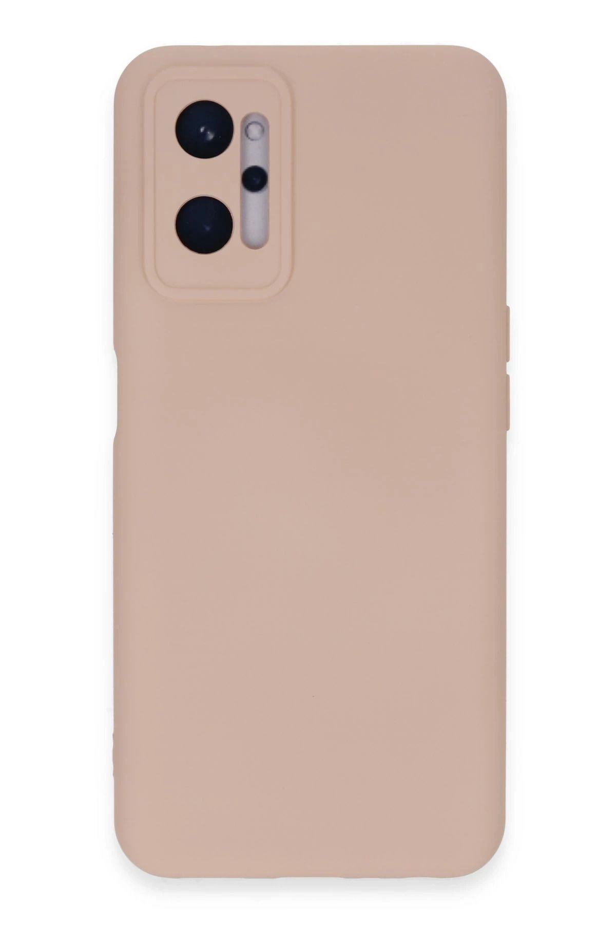 NewFace Realme 9i 4G Uyumlu Kılıf Nano içi Kadife Silikon - Pudra INSLM