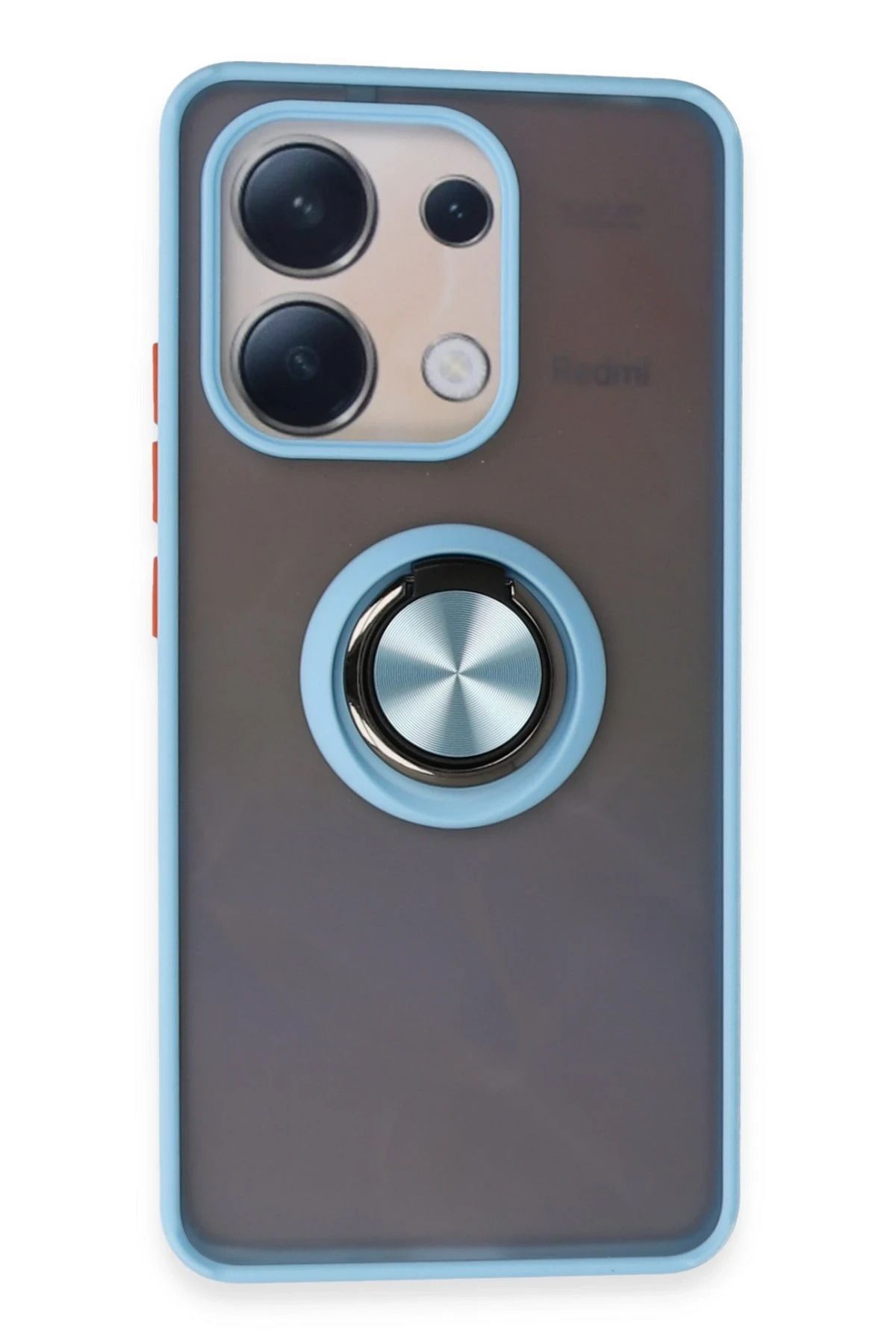 NewFace Xiaomi Redmi Note 13 4G Kılıf Montreal Yüzüklü Silikon Kapak - Buz Mavi YNSMR