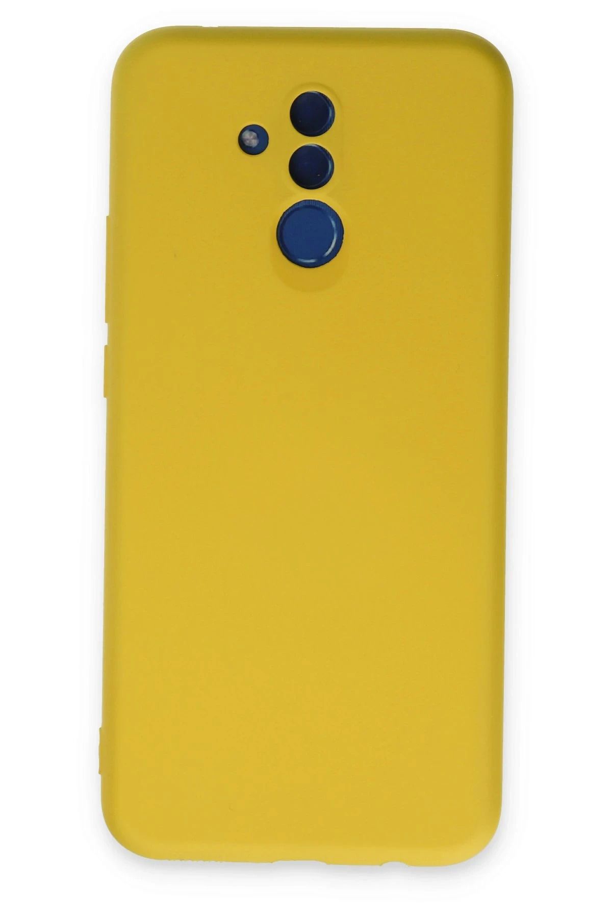 NewFace Huawei Mate 20 Lite Kılıf Nano içi Kadife Silikon - Sarı JOJUA