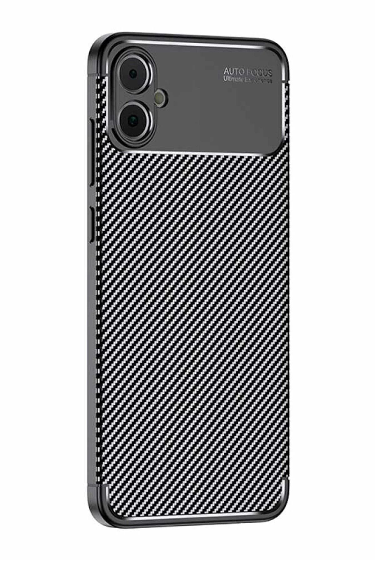 NewFace Samsung Galaxy A05 Kılıf Auto Focus Karbon Kapak - Siyah YNSMR