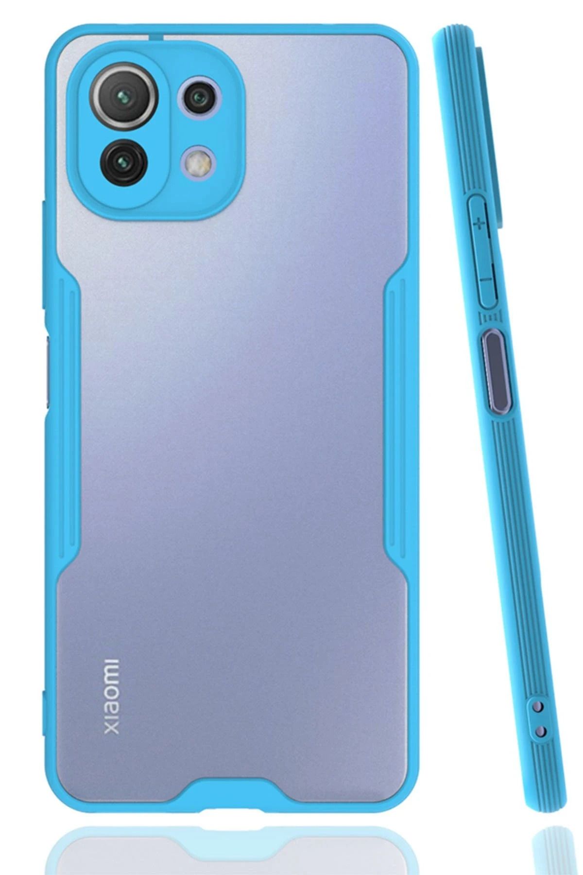 NewFace Xiaomi Mİ 11 Lite Kılıf Platin Silikon - Mavi JOJUA