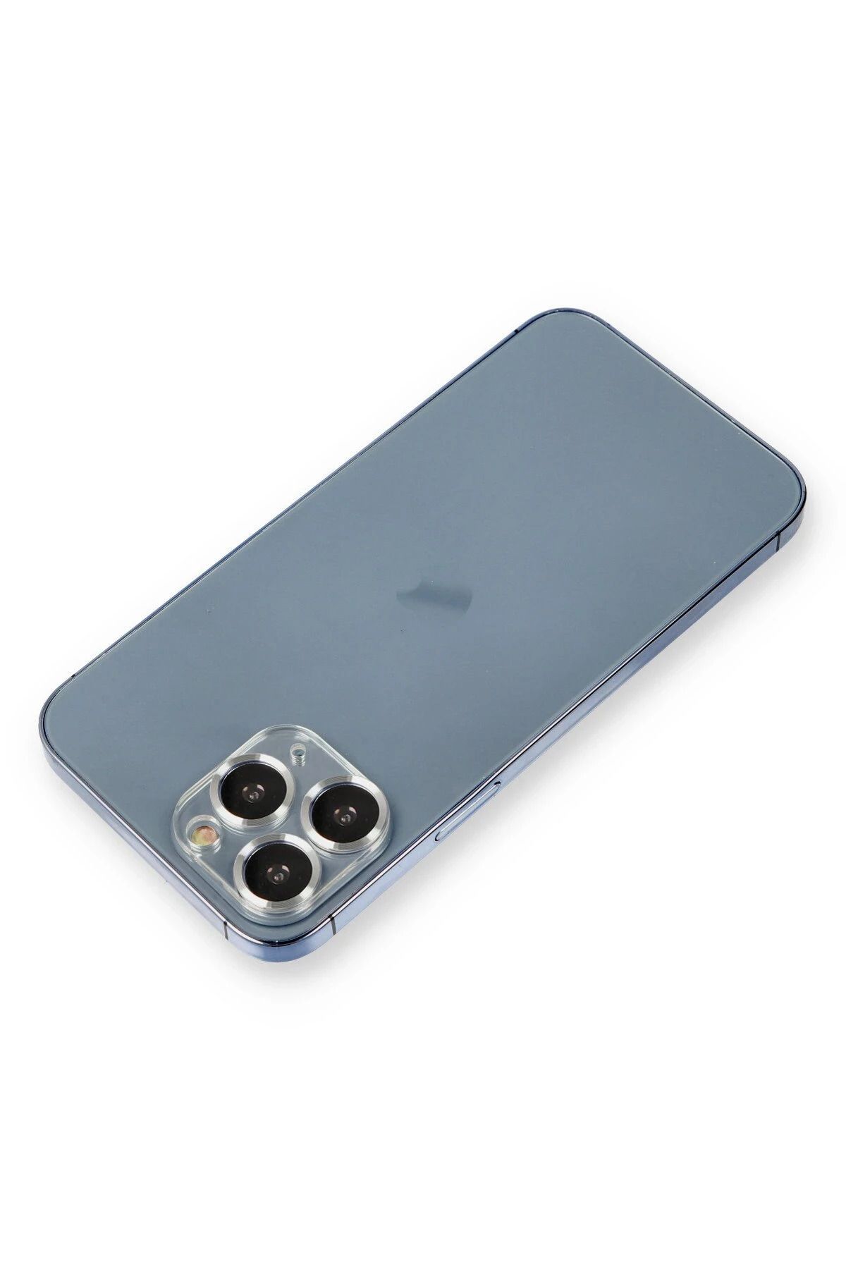 NewFace iPhone 11 Pro Max Uyumlu Metal Kamera Lens Koruma Cam - Gümüş