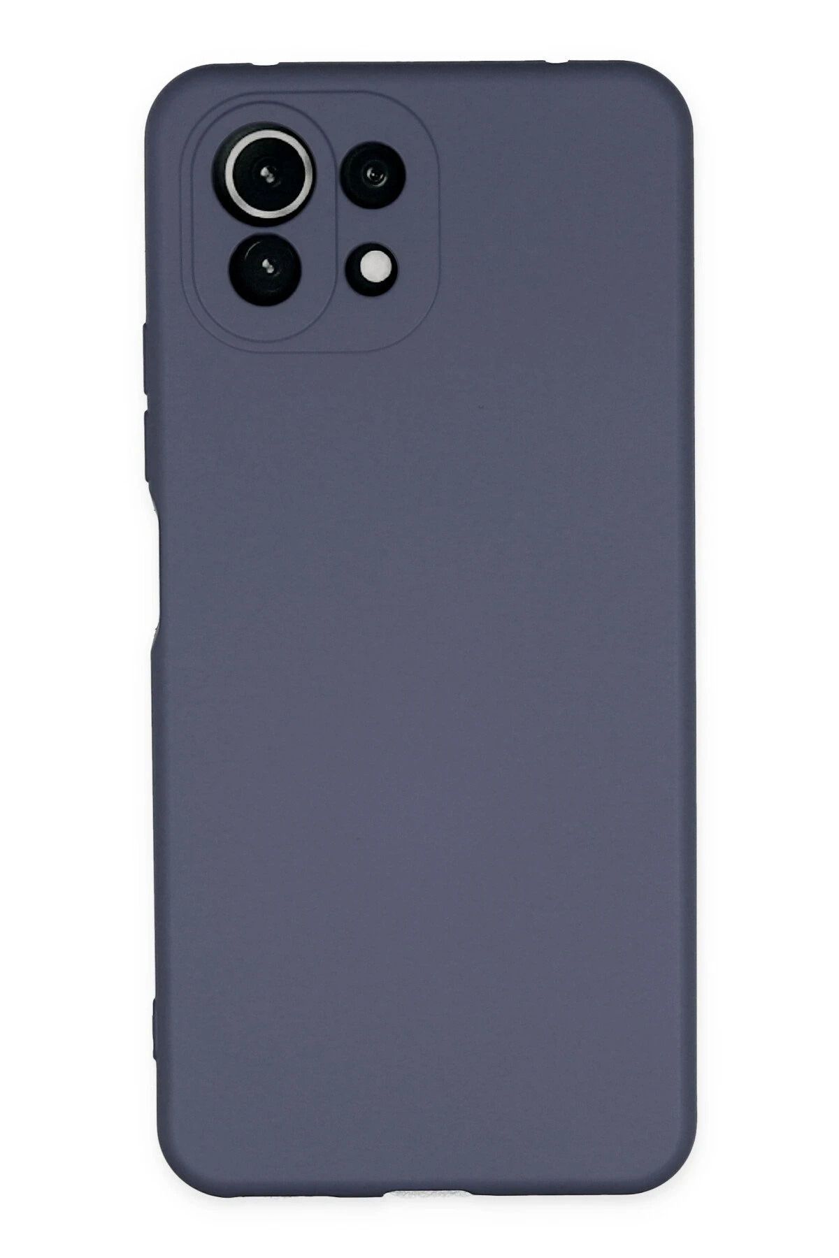 NewFace Xiaomi Mİ 11 Lite Kılıf Nano içi Kadife Silikon - Gri BSTMY