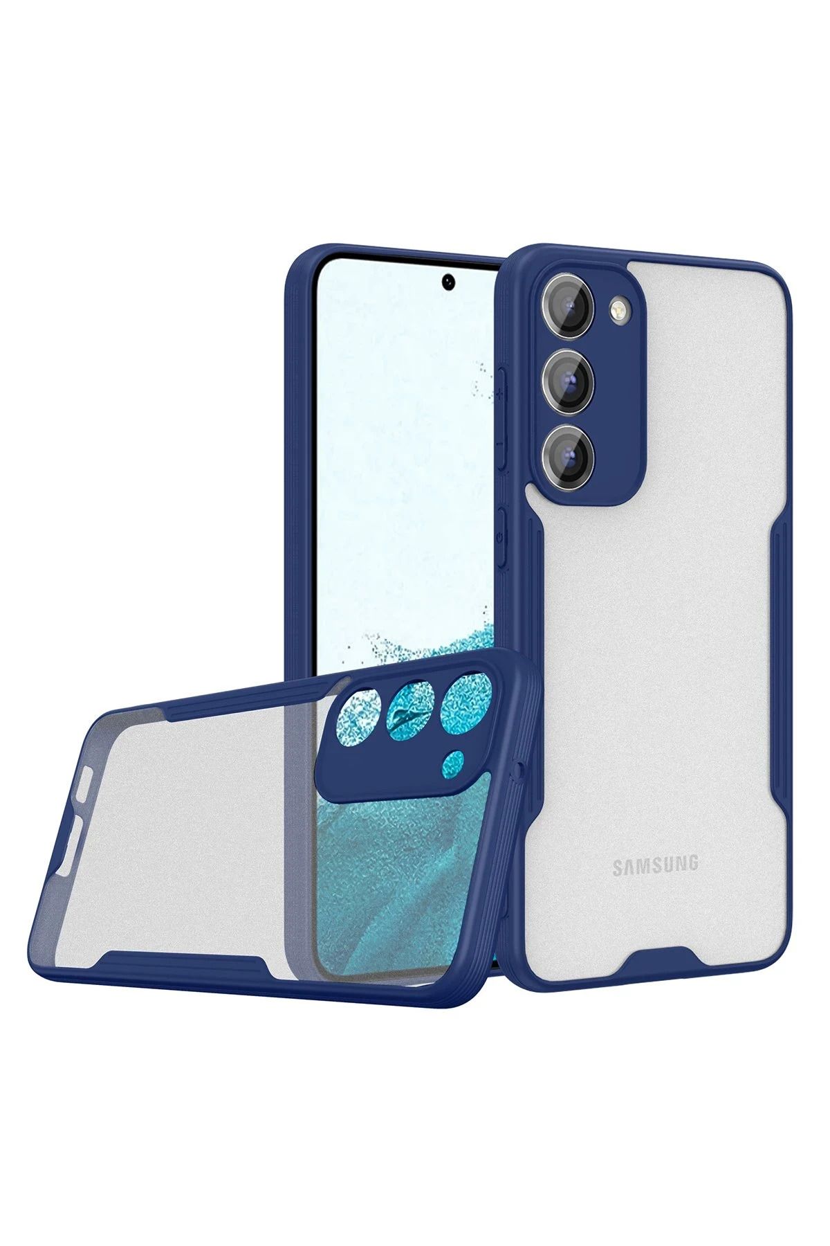 NewFace Samsung Galaxy S23 Plus Kılıf Platin Silikon - Lacivert JOJUA