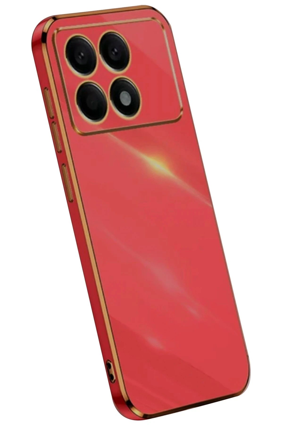 NewFace Xiaomi Poco X6 Pro Kılıf Volet Silikon - Kırmızı YNSMR