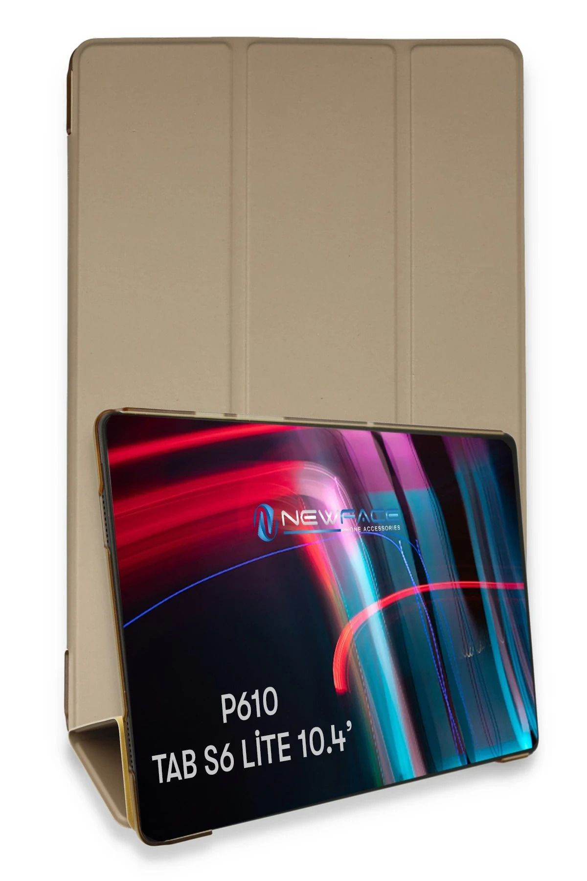 NewFace Samsung Galaxy P610 Tab S6 Lite 10.4 Kılıf Tablet Smart Kılıf - Gold BSTMY