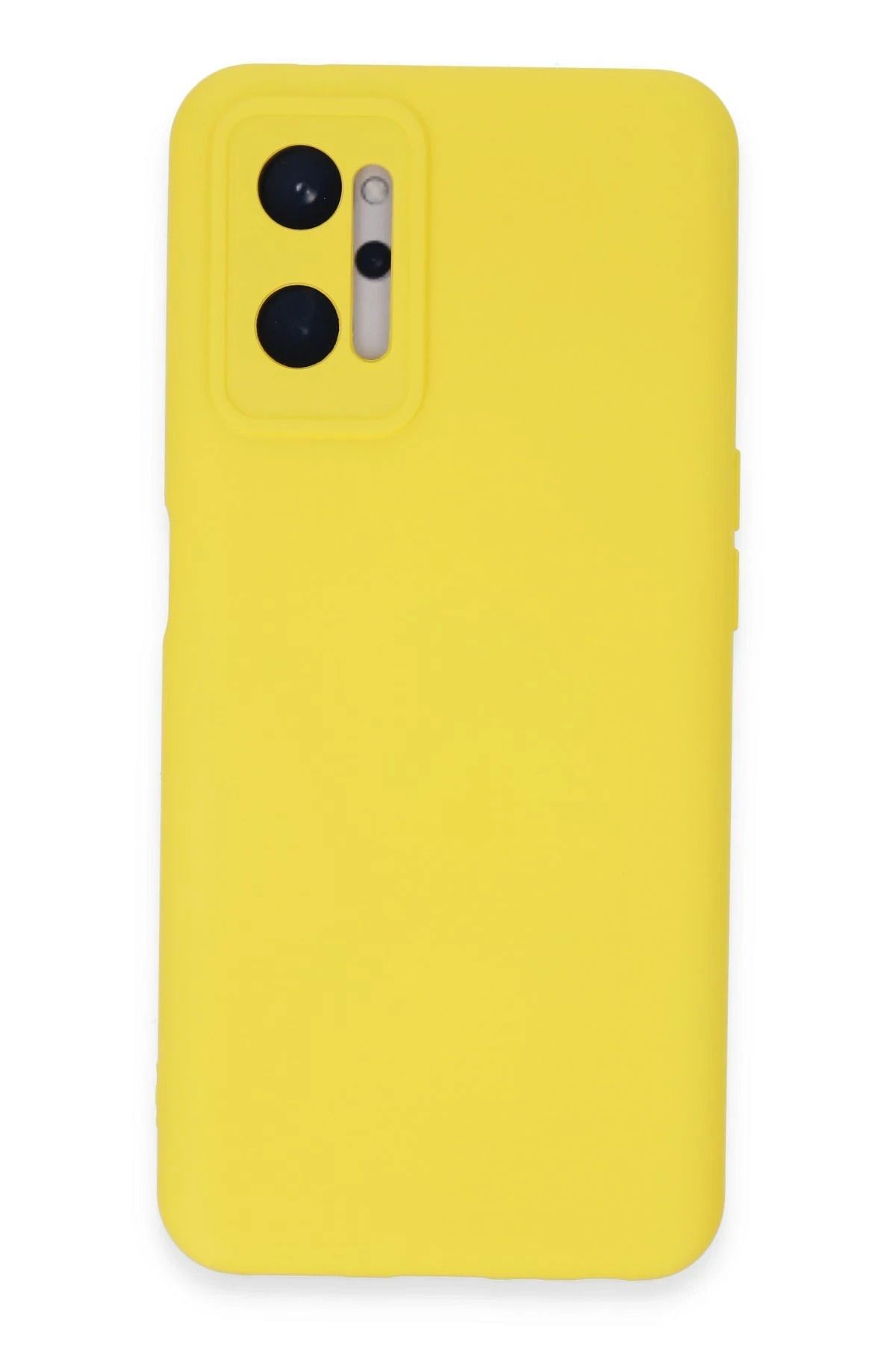 NewFace Realme 9i 4G Kılıf Nano içi Kadife Silikon - Sarı NRMSA