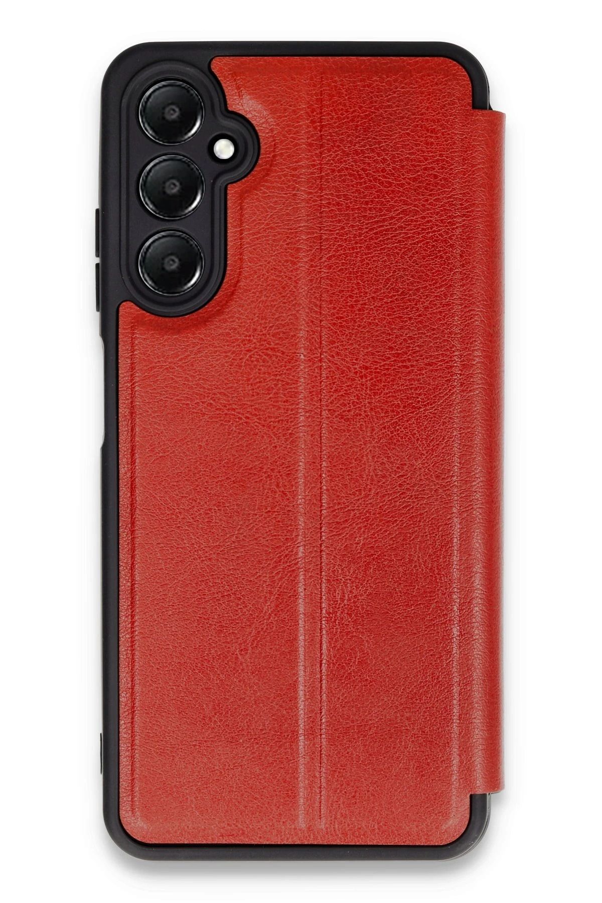 NewFace Samsung Galaxy A25 5G Kılıf Flip Cover - Kırmızı HNZRN