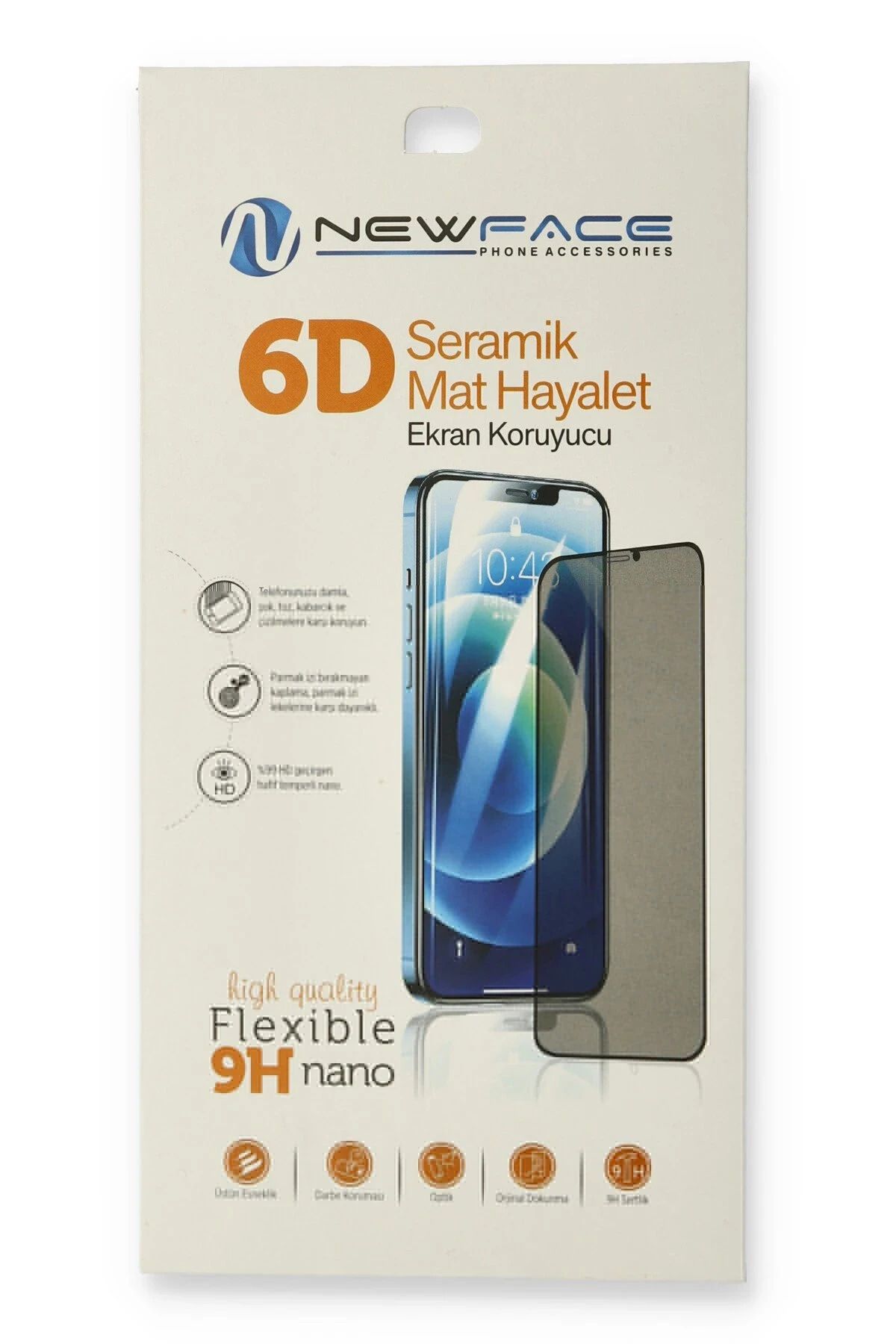 NewFace Xiaomi Redmi 12C 6D Mat Seramik Hayalet Nano Ekran Koruyucu HNZRN