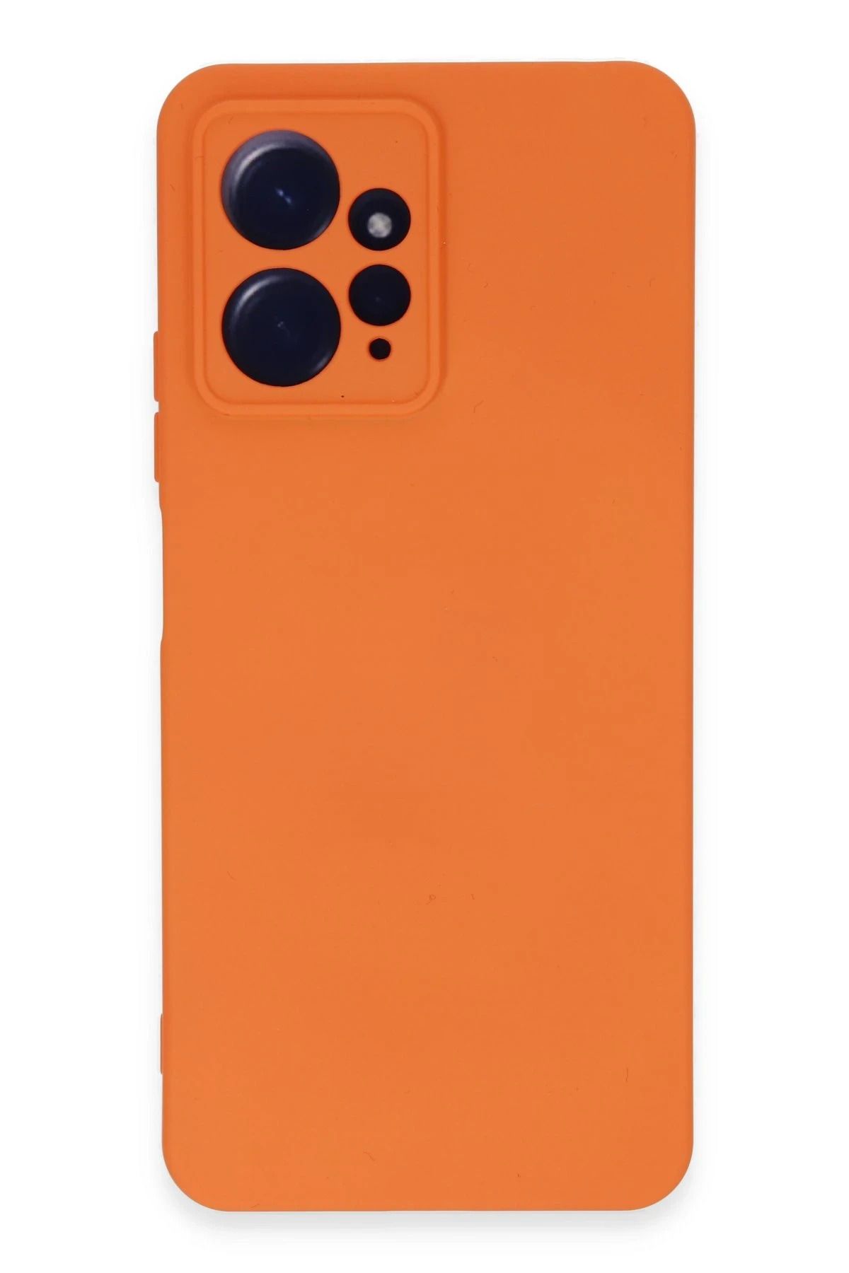 NewFace Xiaomi Redmi Note 12 4G Kılıf Uyumlu Nano içi Kadife Silikon - Turuncu HNZRN